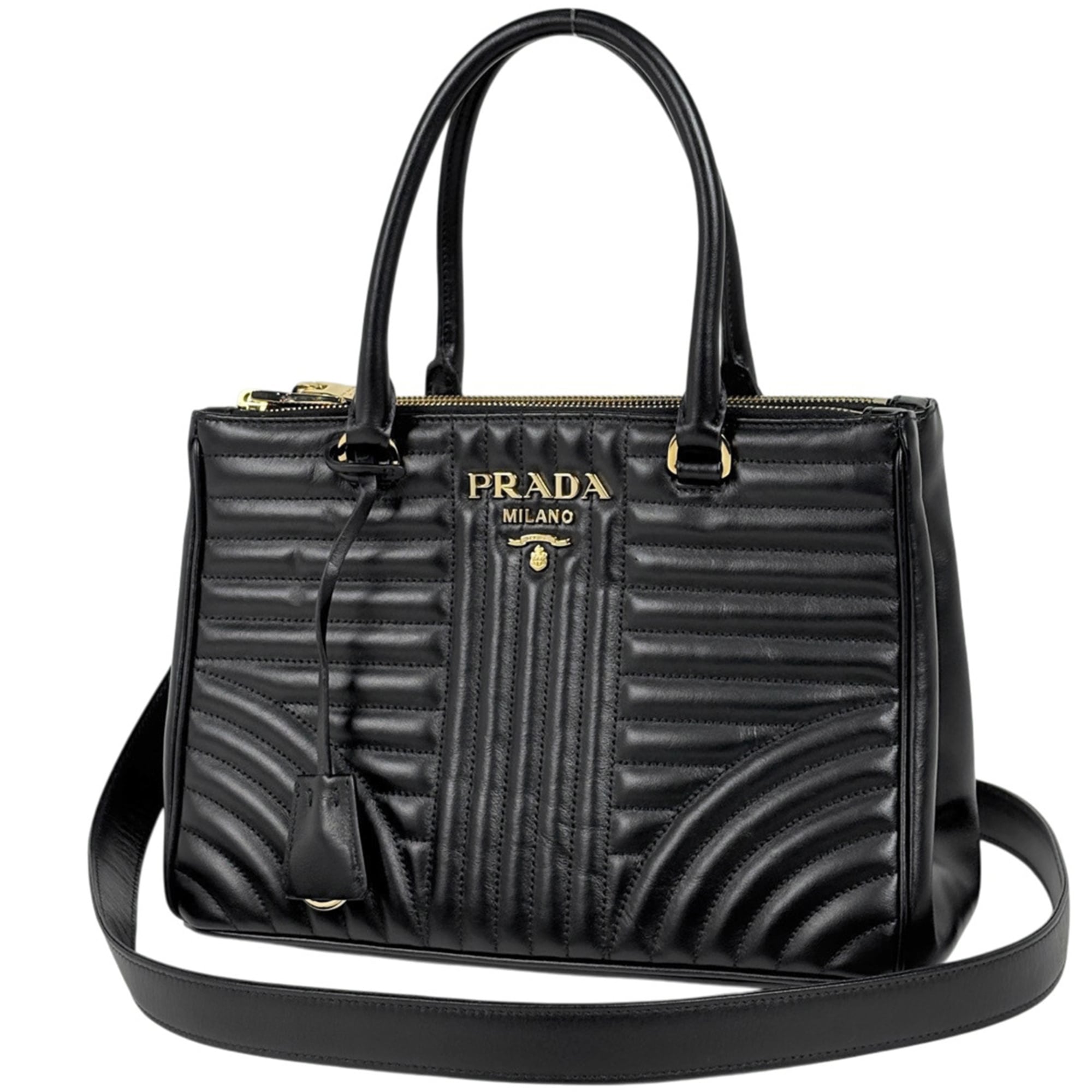 Prada Black Leather Handbag (Pre-Owned)