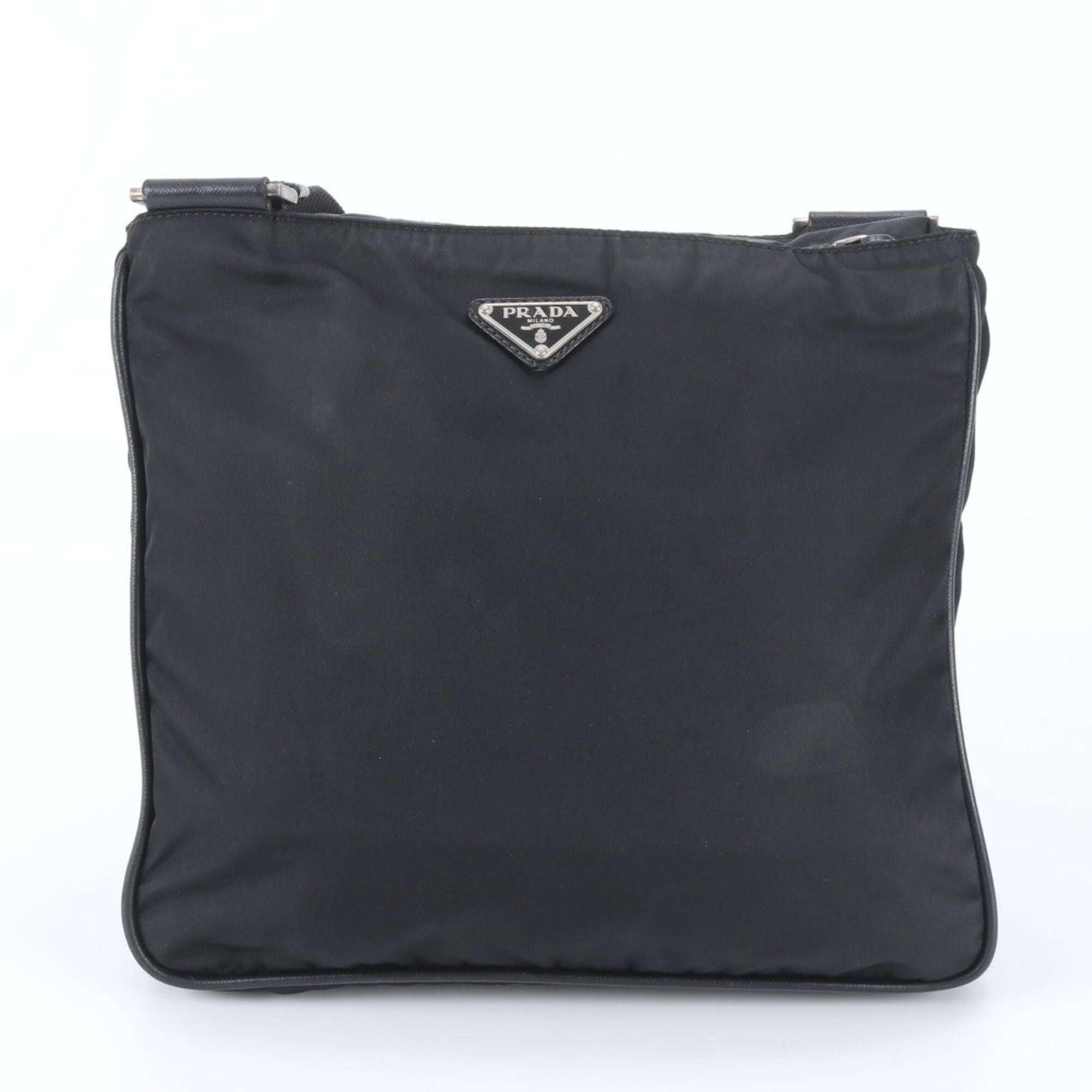 Prada Black Nylon Leather Shoulder Bag (Pre-Owned)