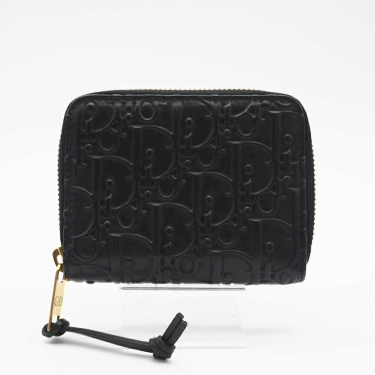 Christian Dior Black Leather Coin Purse/Coin Case (Pre-Owned)