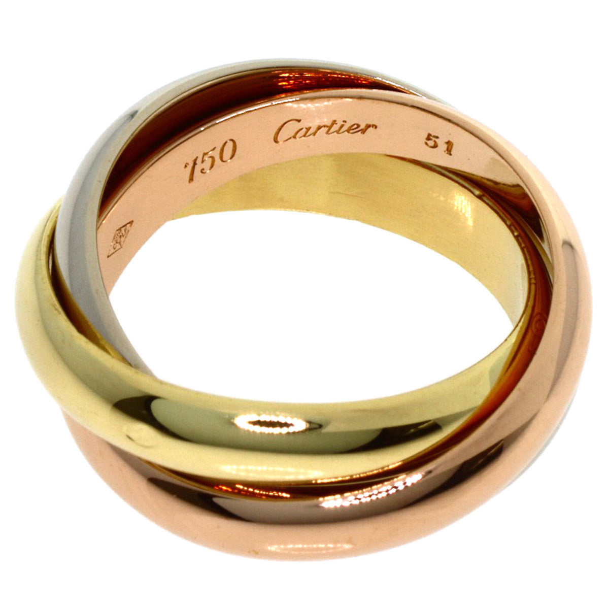Cartier Trinity Yellow Gold (18K) Pink Gold (18K) White Gold (18K) Band Ring (Pre-Owned)
