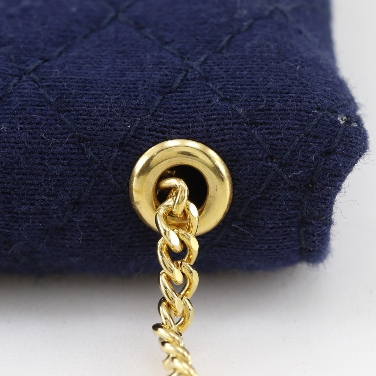 Chanel Navy Cotton Pouch (Pre-Owned)