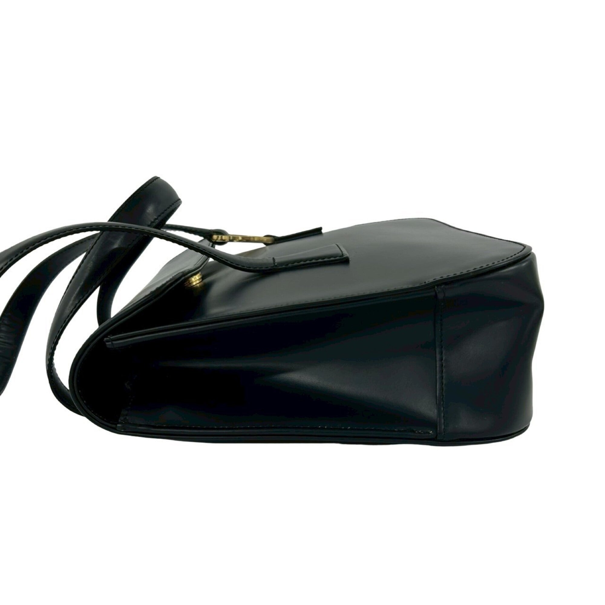 Christian Dior Black Leather Handbag Tote Bag (Pre-Owned)