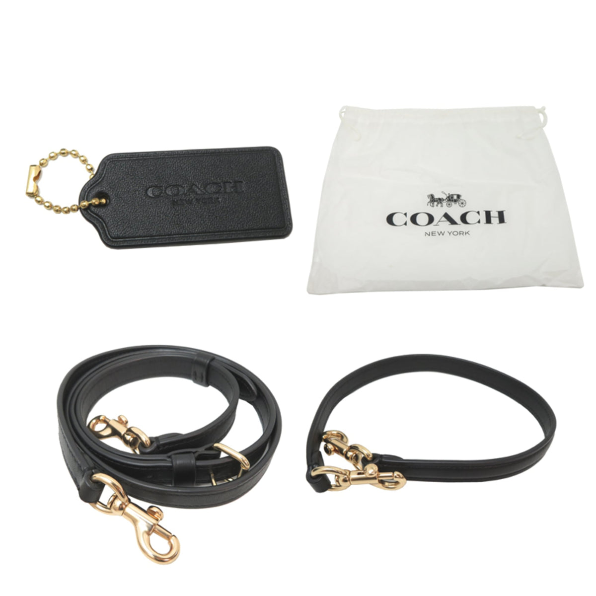 Coach Black Leather Handbag (Pre-Owned)