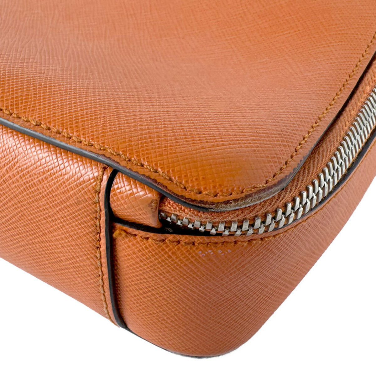 Prada Orange Leather Shoulder Bag (Pre-Owned)