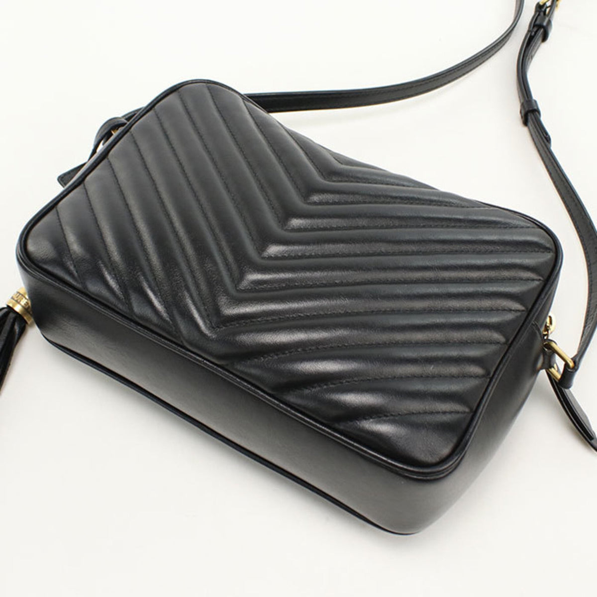Saint Laurent Black Leather Shoulder Bag (Pre-Owned)