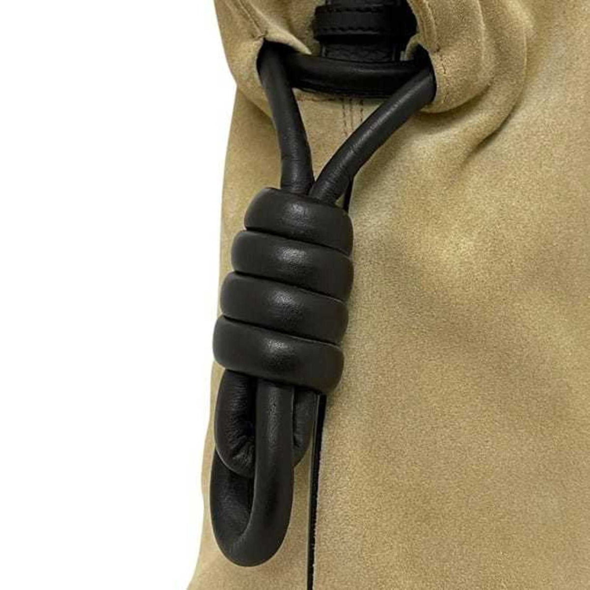 Loewe Beige Dark Brown Suede Leather Shoulder Bag (Pre-Owned)