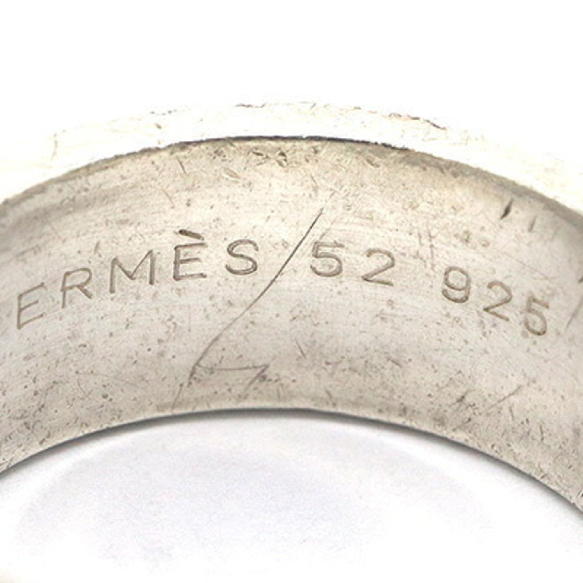 Hermes Silver Yellow Gold Yellow Gold (18K) Sterling Silver 925 Band Ring (Pre-Owned)