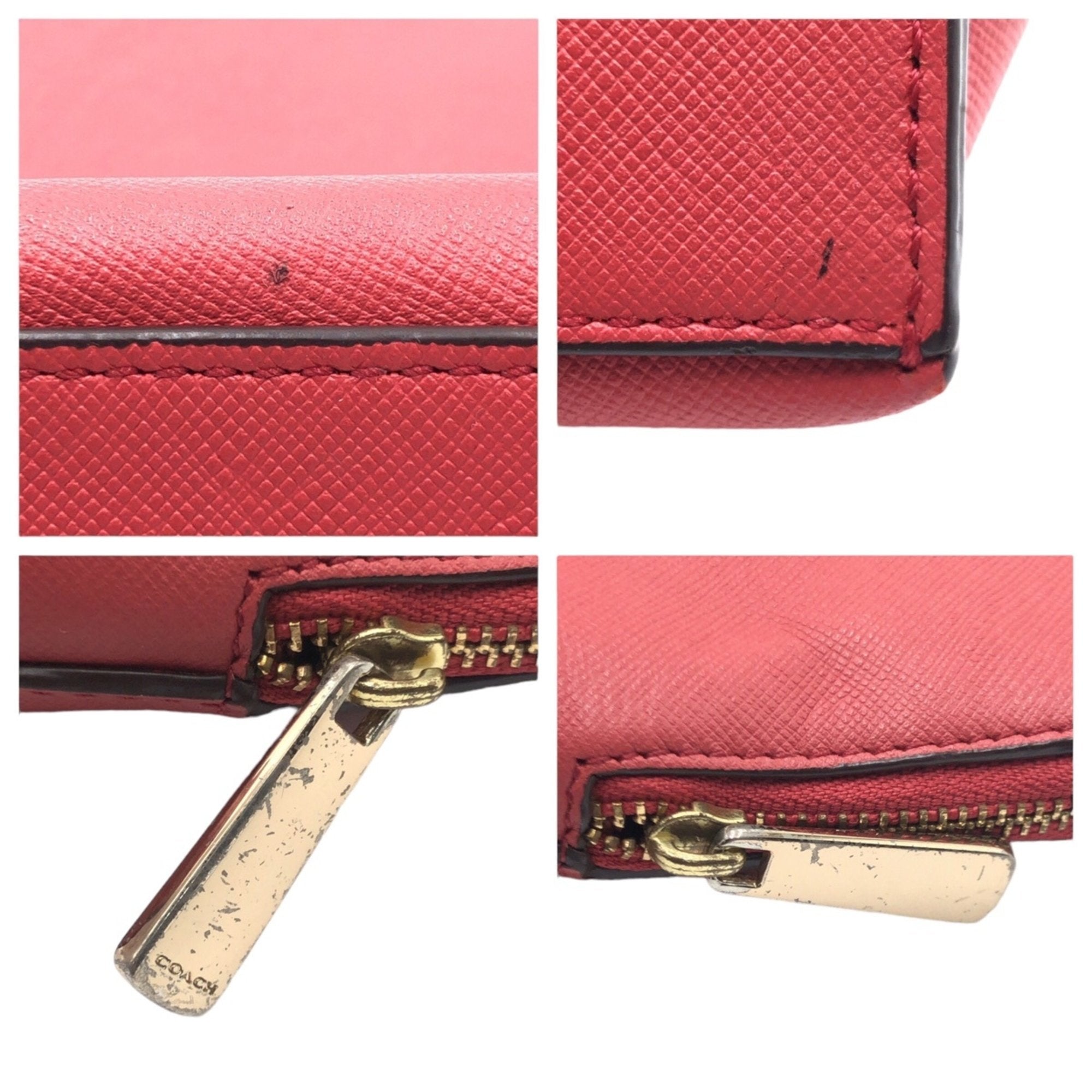 Coach Pink Leather Pouch (Pre-Owned)