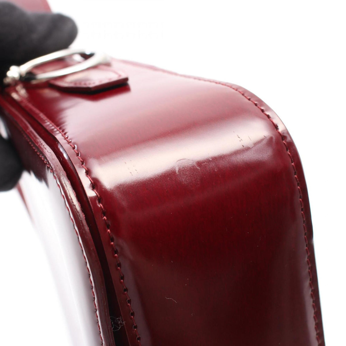 Cartier Panthère Bordeaux Leather Shoulder Bag (Pre-Owned)