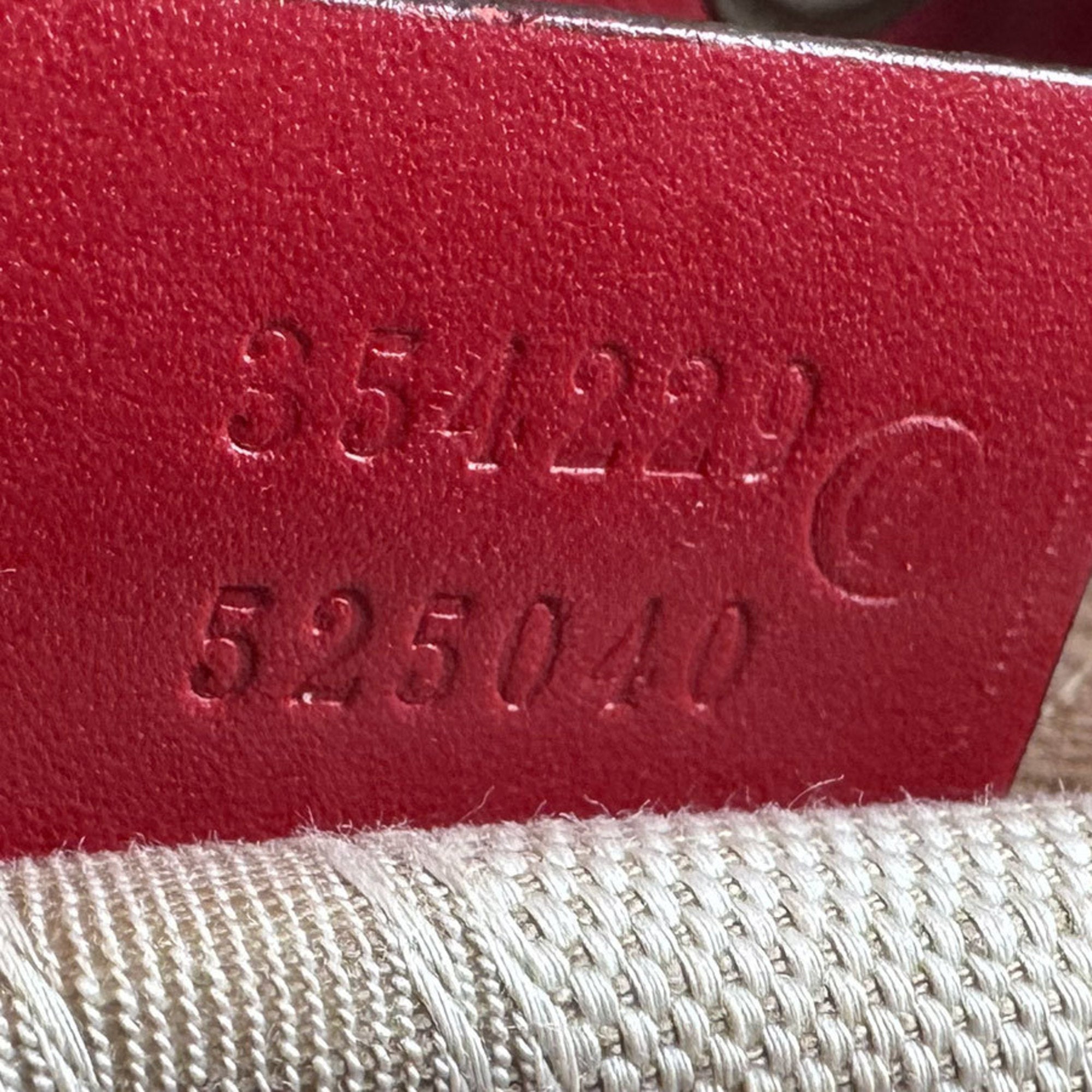Gucci Red Color Leather Shoulder Bag (Pre-Owned)