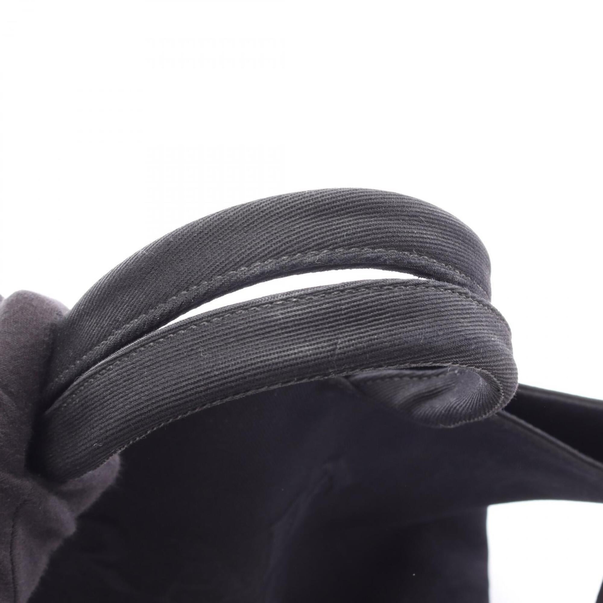 Prada Black Canvas Handbag Tote Bag (Pre-Owned)