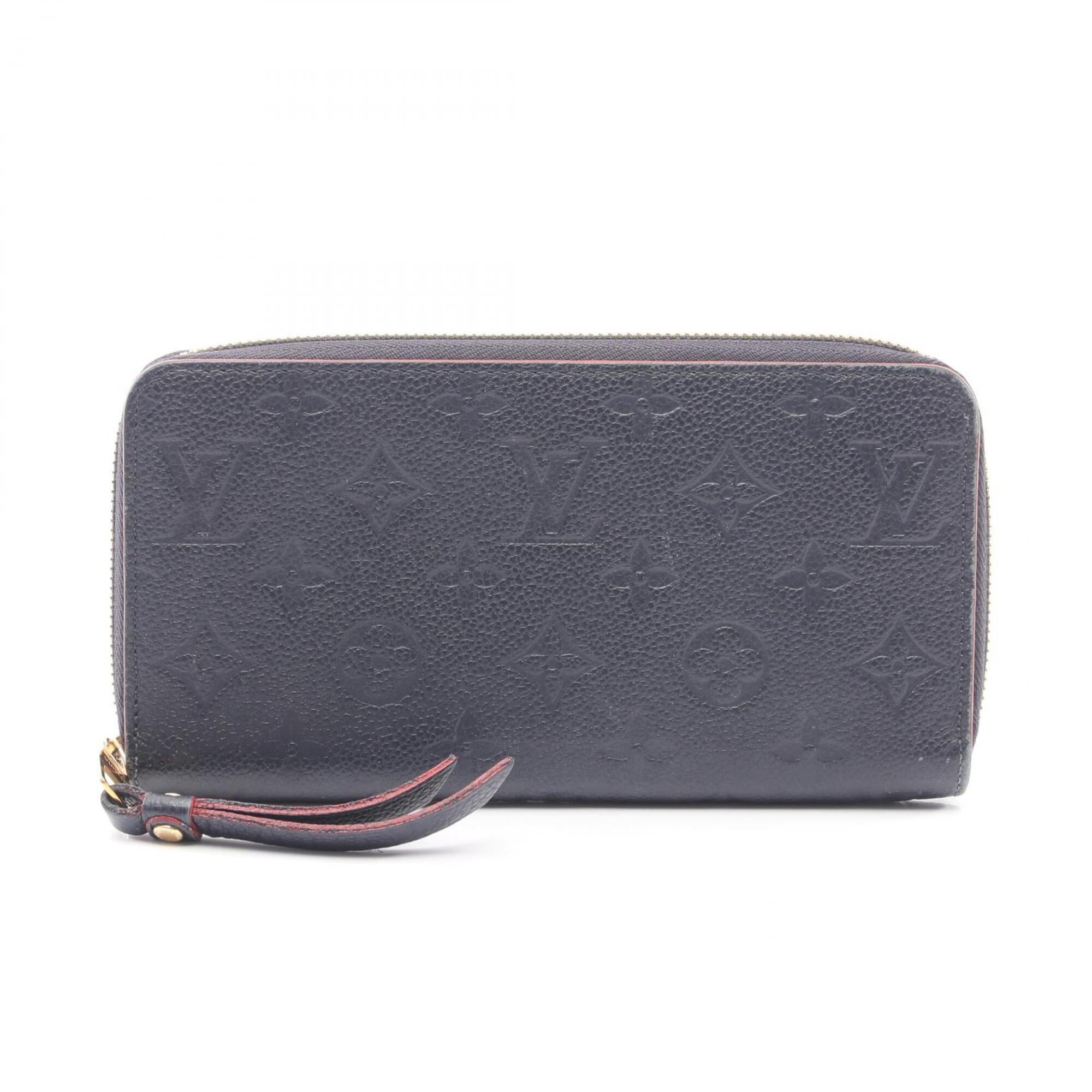 Louis Vuitton Navy Red Color Cuir Ombre Leather Long Wallet (Bi-Fold) (Pre-Owned)