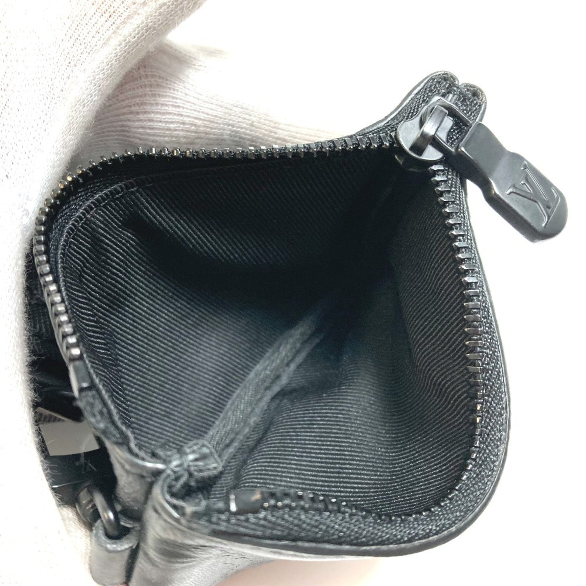 Louis Vuitton Black Monogram Shadow Shoulder Bag Sling Bag (Pre-Owned)