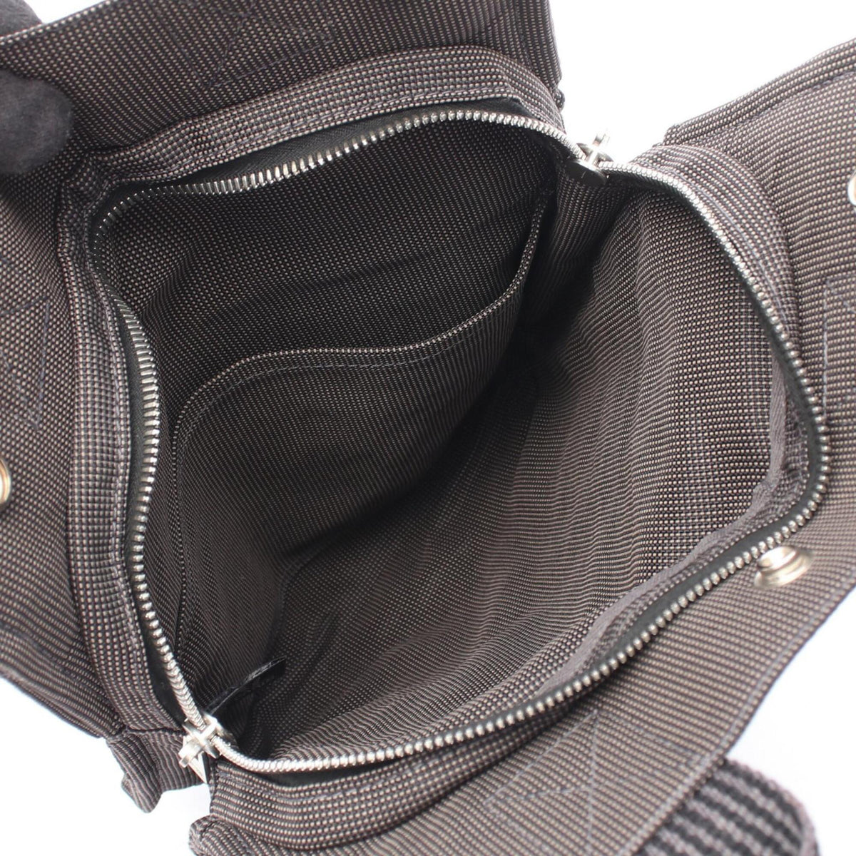 Hermes Gray Nylon Canvas Backpack Handbag (Pre-Owned)