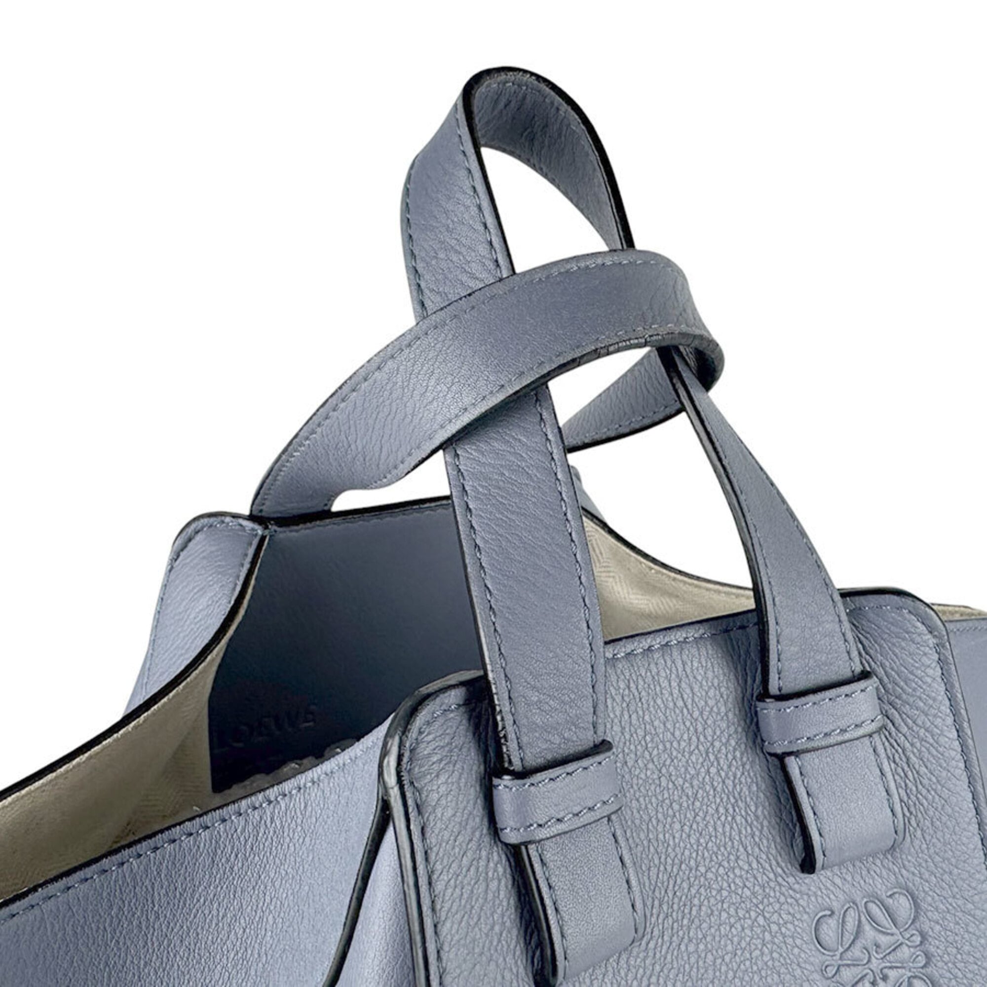 Loewe Blue Leather Handbag Shoulder Bag (Pre-Owned)