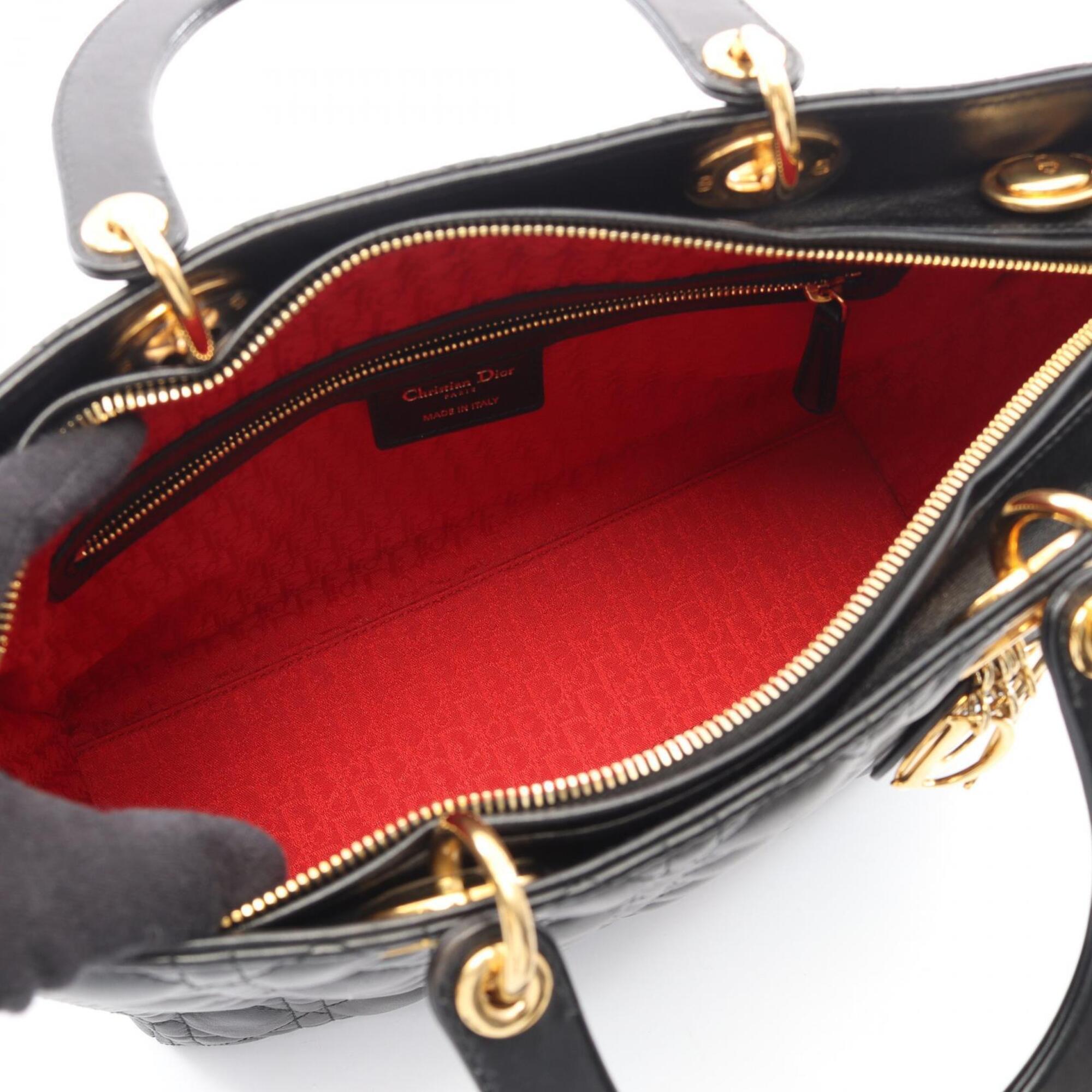 Christian Dior Black Leather Handbag (Pre-Owned)