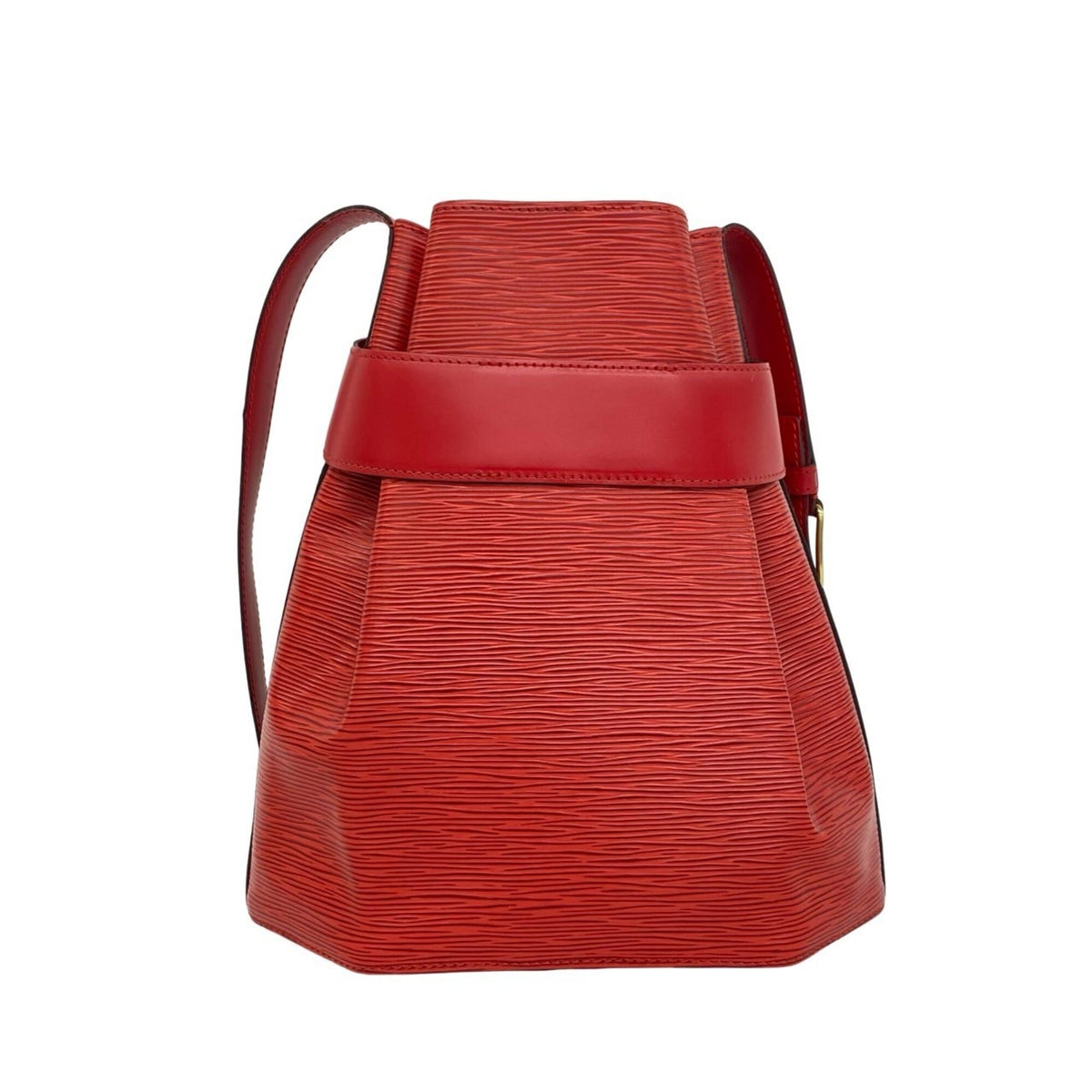 Louis Vuitton Red Color Leather Shoulder Bag (Pre-Owned)