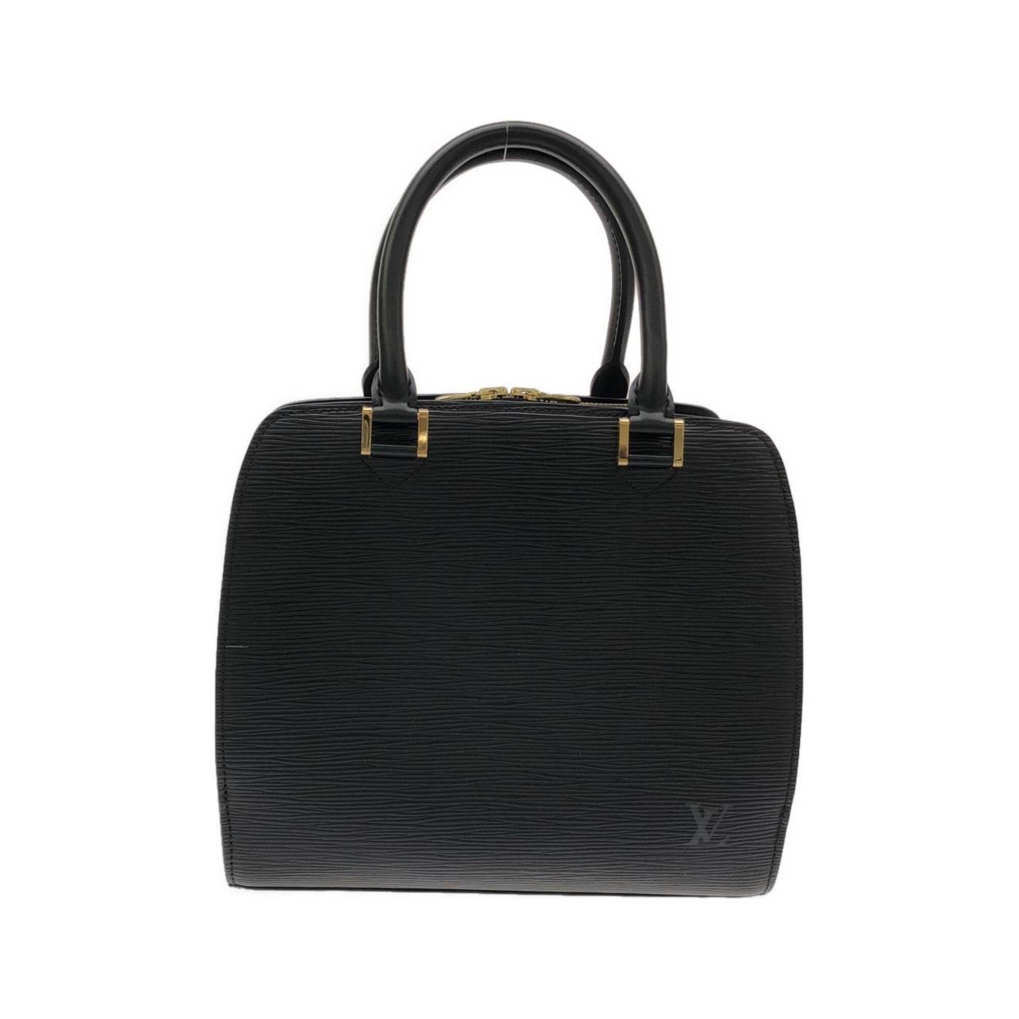 Louis Vuitton Black Leather Handbag (Pre-Owned)