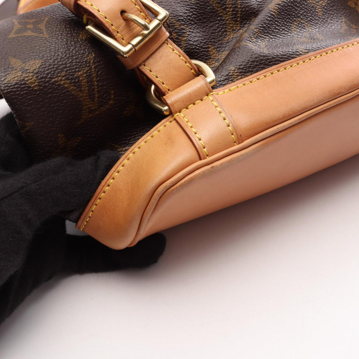 Louis Vuitton Brown Monogram Coated Canvas Leather Backpack Handbag (Pre-Owned)