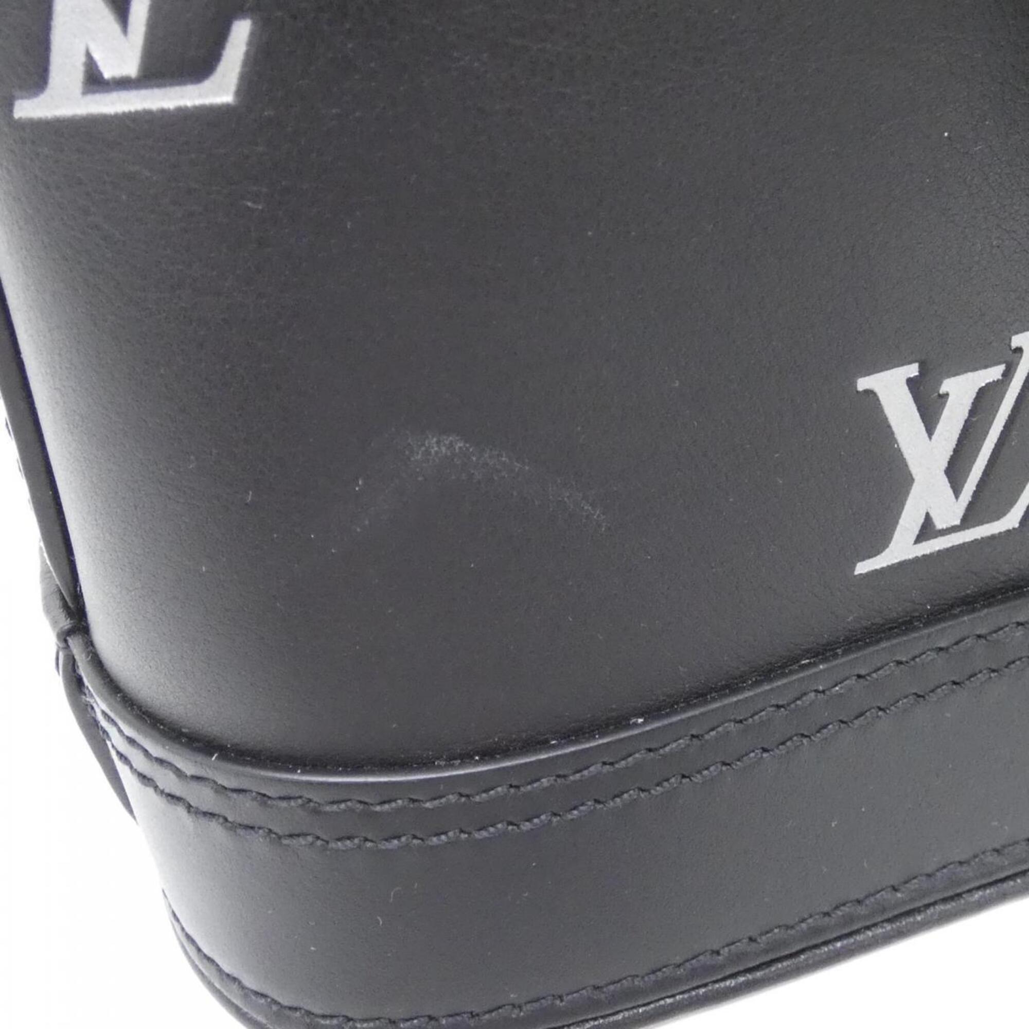 Louis Vuitton Black Leather Handbag (Pre-Owned)