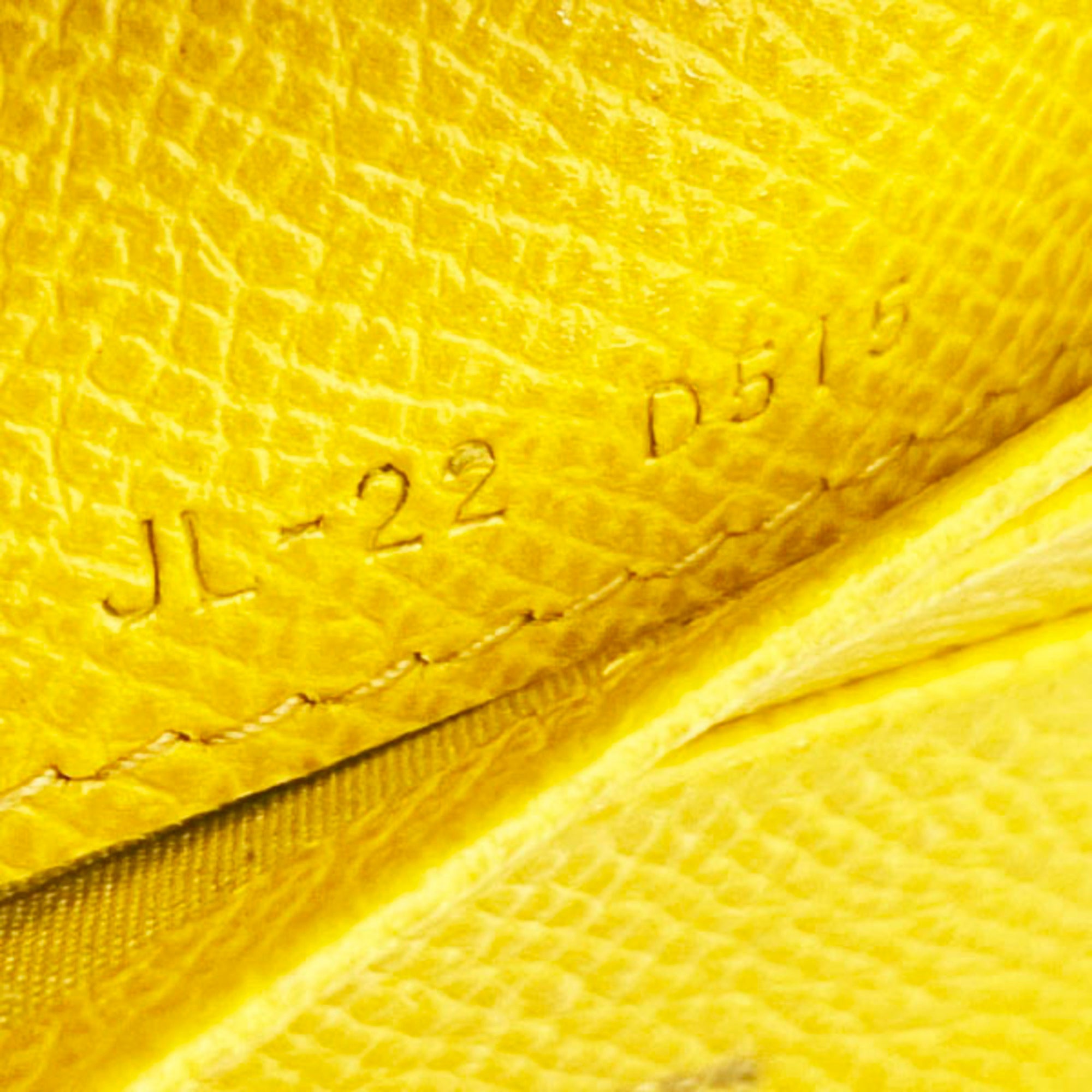 Salvatore Ferragamo Vara Yellow Leather Wallet (Bi-Fold) (Pre-Owned)