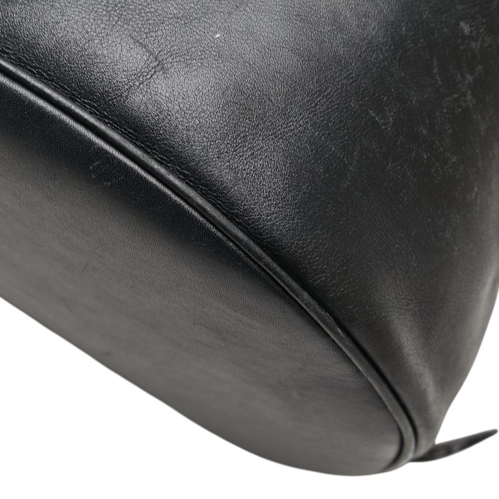 Salvatore Ferragamo Gancini Black Leather Backpack (Pre-Owned)