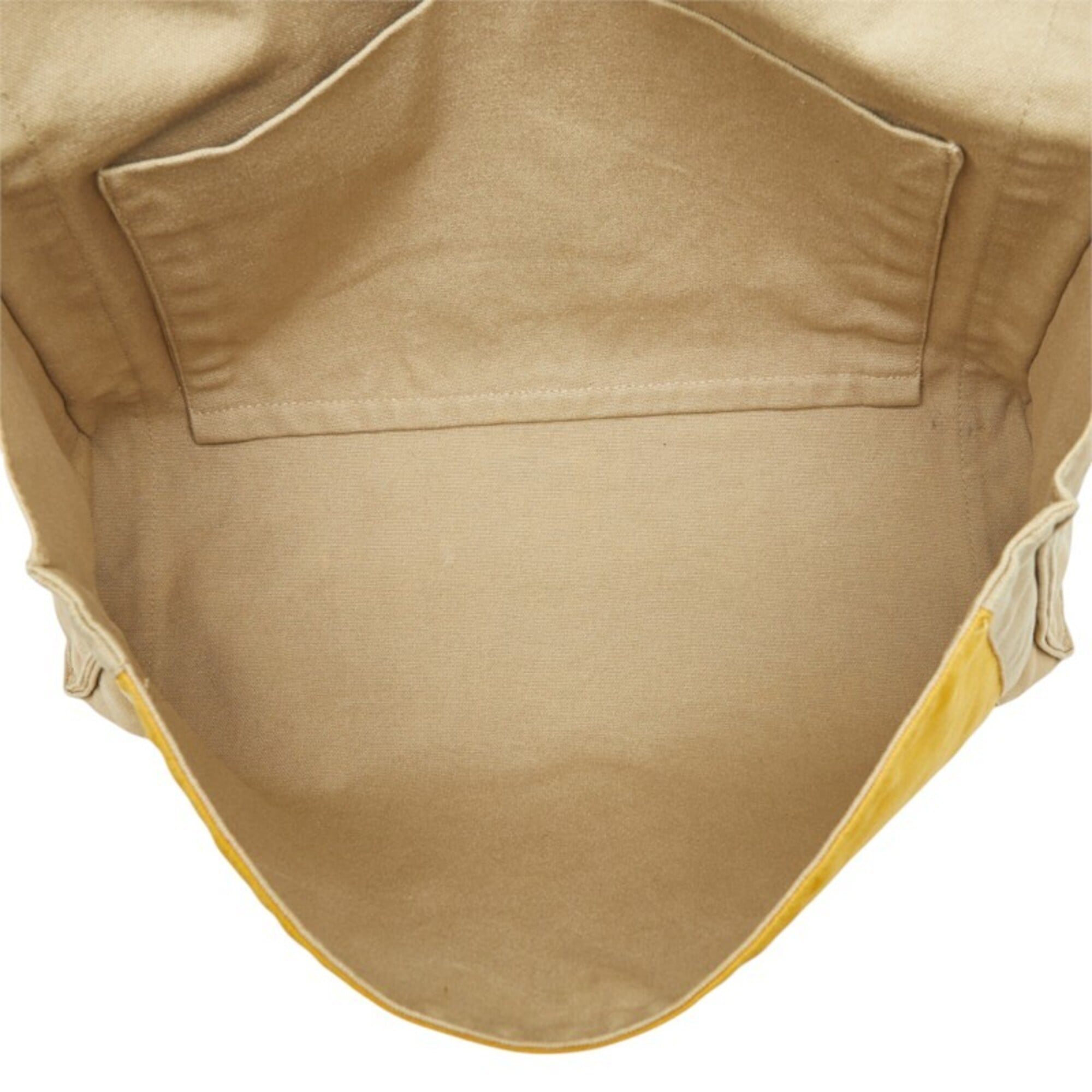 Hermes Beige Yellow Canvas Clutch Bag (Pre-Owned)