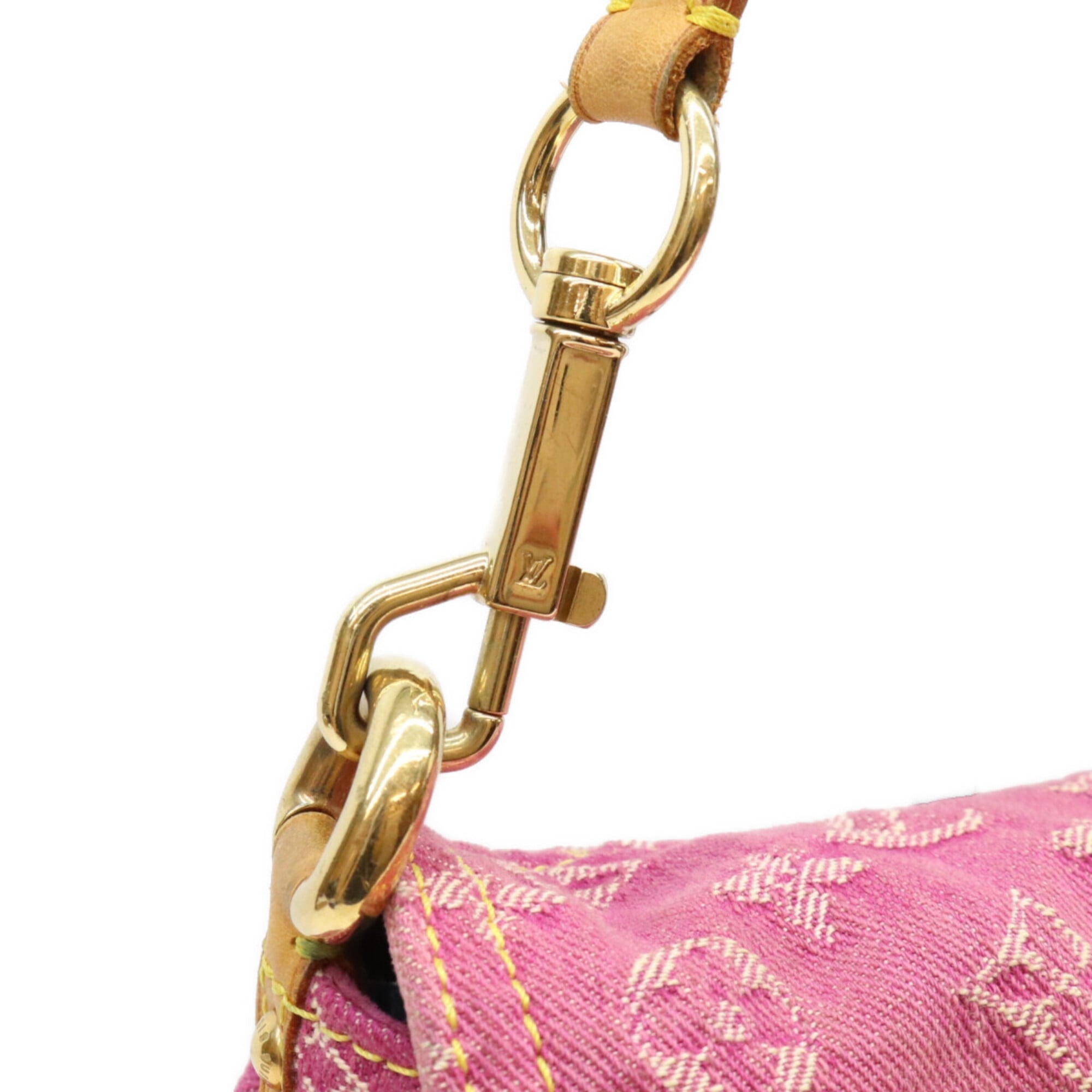 Louis Vuitton Pink Monogram Denim Shoulder Bag (Pre-Owned)