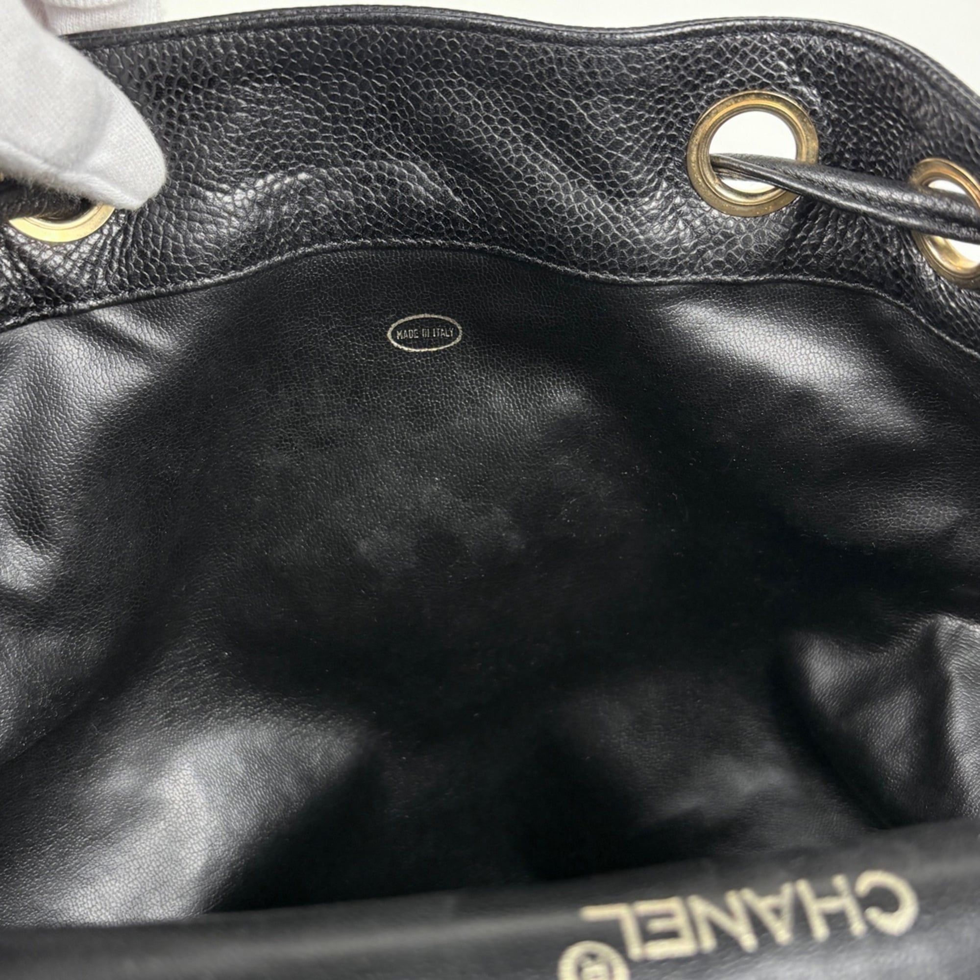 Chanel Black Grained Calfskin Backpack (Pre-Owned)