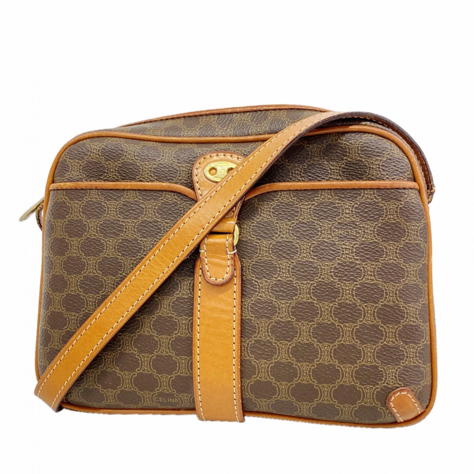 Celine Brown Pvc Shoulder Bag (Pre-Owned)