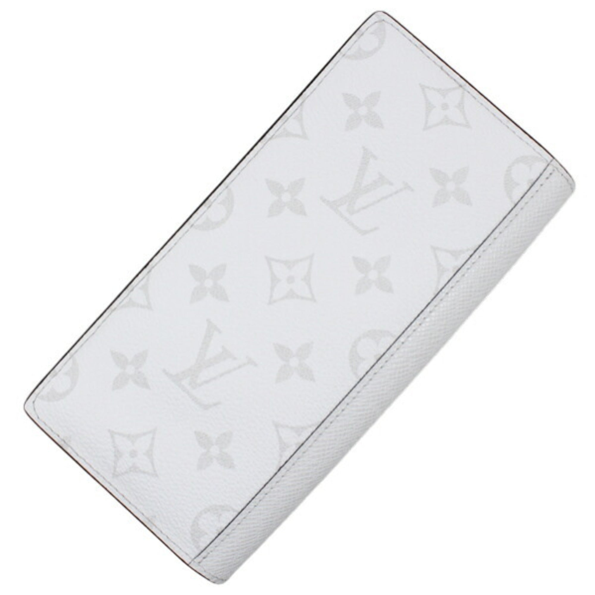 Louis Vuitton Taigarama Blanc White Taigarama Long Wallet (Bi-Fold) (Pre-Owned)