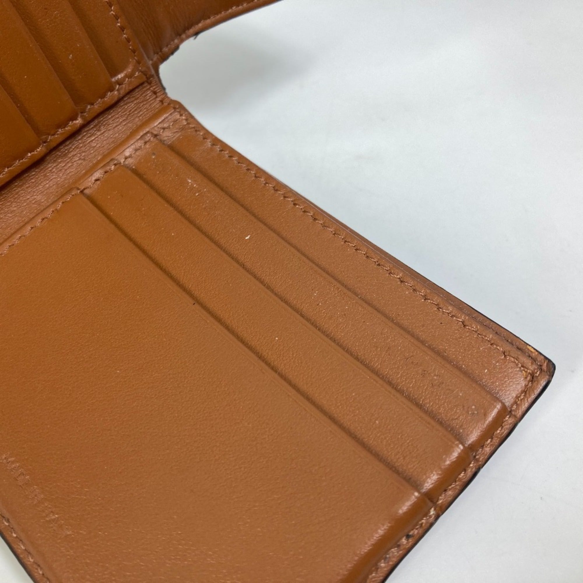 Celine Brown Dark Brown Leather Wallet (Bi-Fold) (Pre-Owned)
