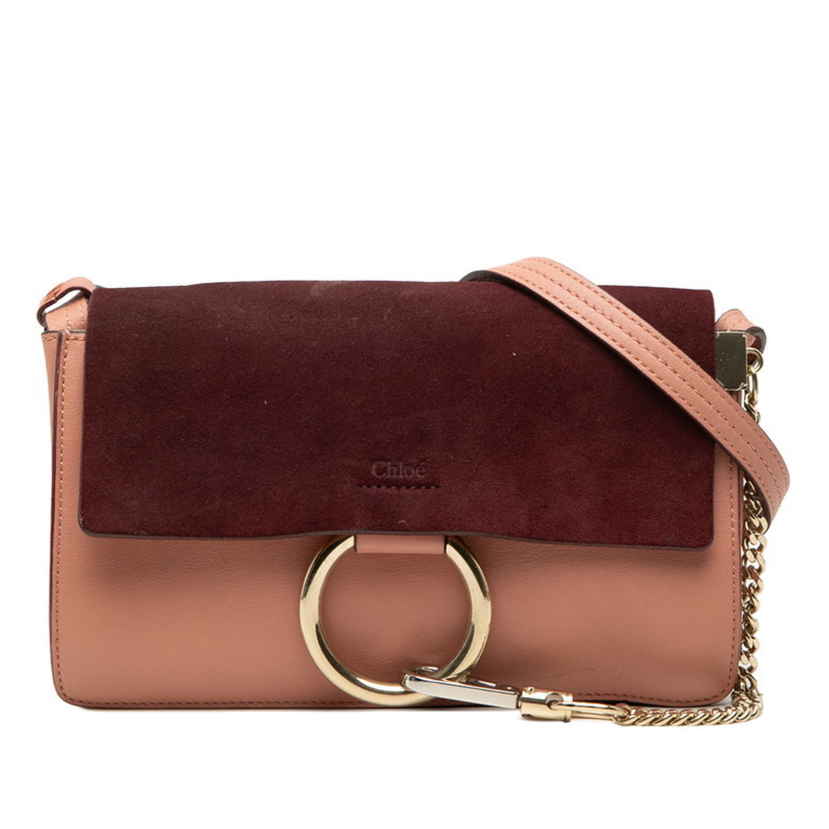 Chloé Pink Leather Suede Shoulder Bag (Pre-Owned)