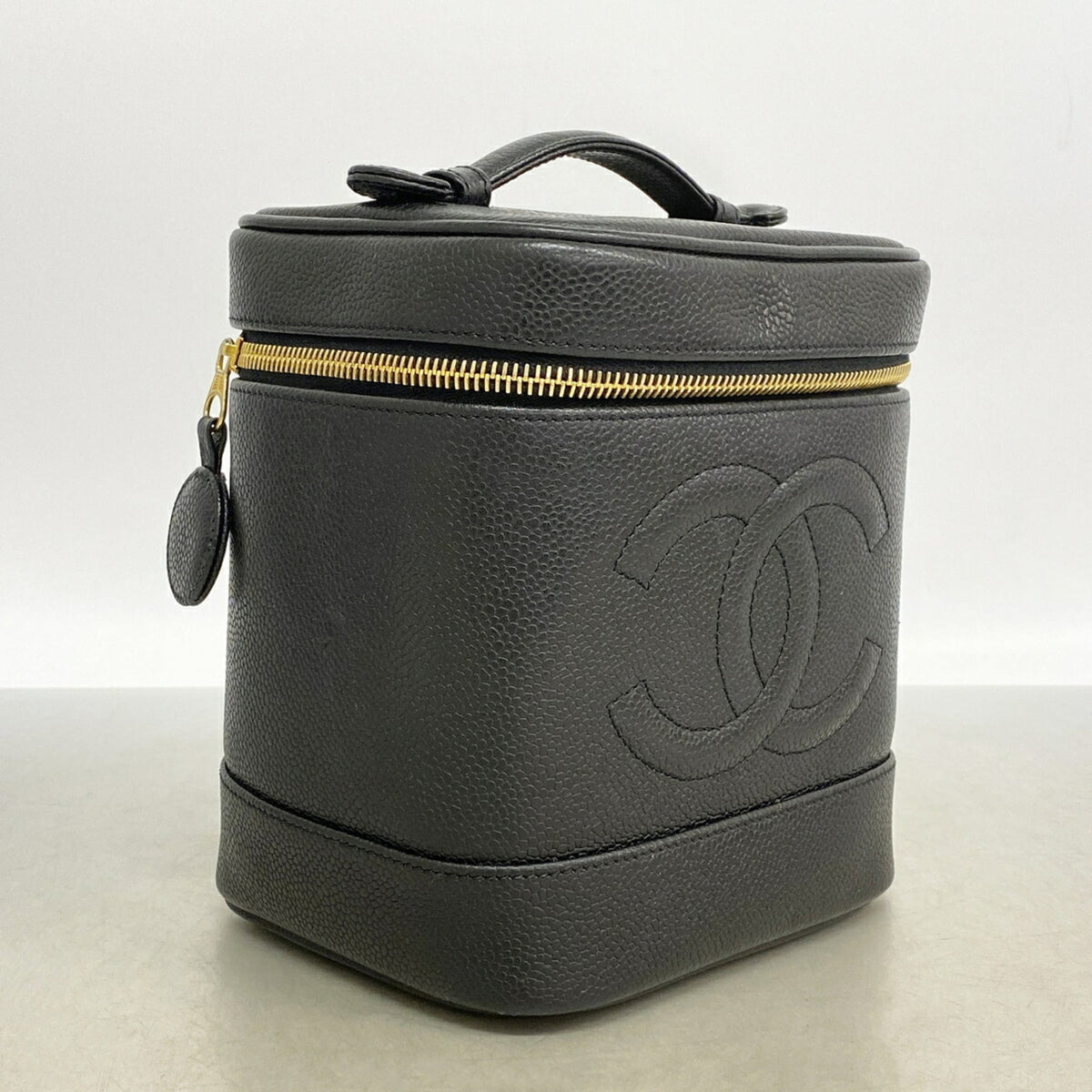 Chanel Black Grained Calfskin Vanity Bag (Pre-Owned)