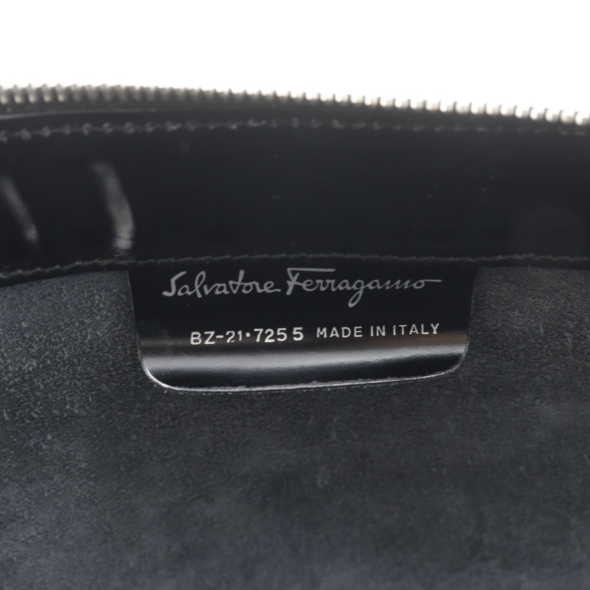 Salvatore Ferragamo Black Clear Patent Leather Vinyl Tote Bag (Pre-Owned)