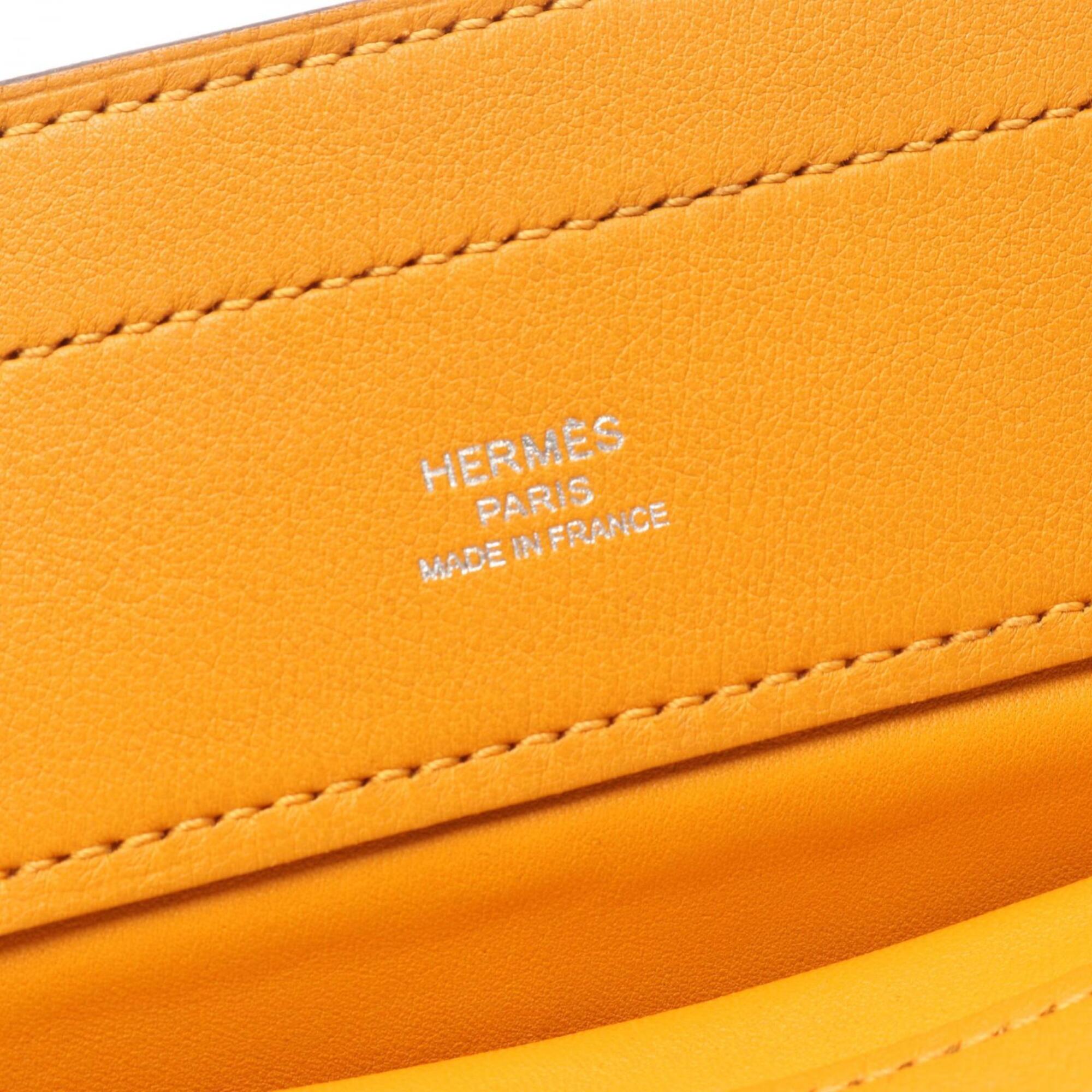 Hermes Orange Swift Leather Handbag Shoulder Bag (Pre-Owned)