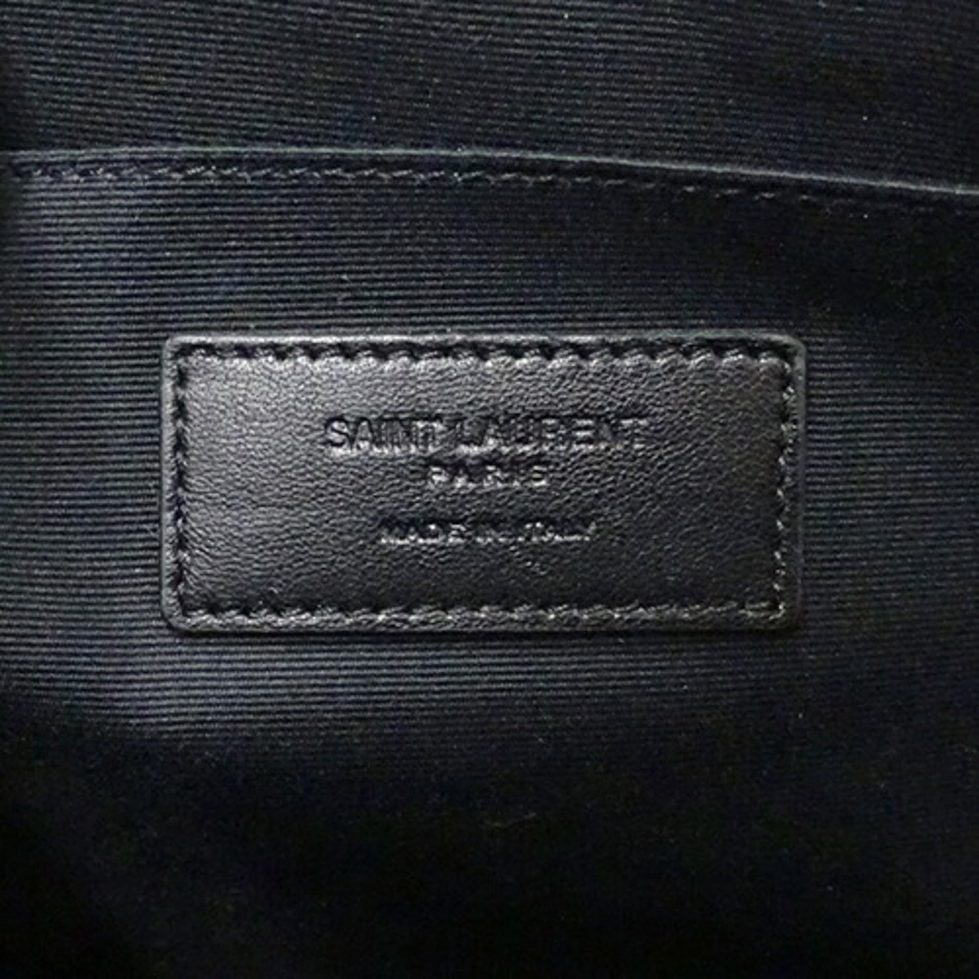 Saint Laurent Black Leather Clutch Bag (Pre-Owned)
