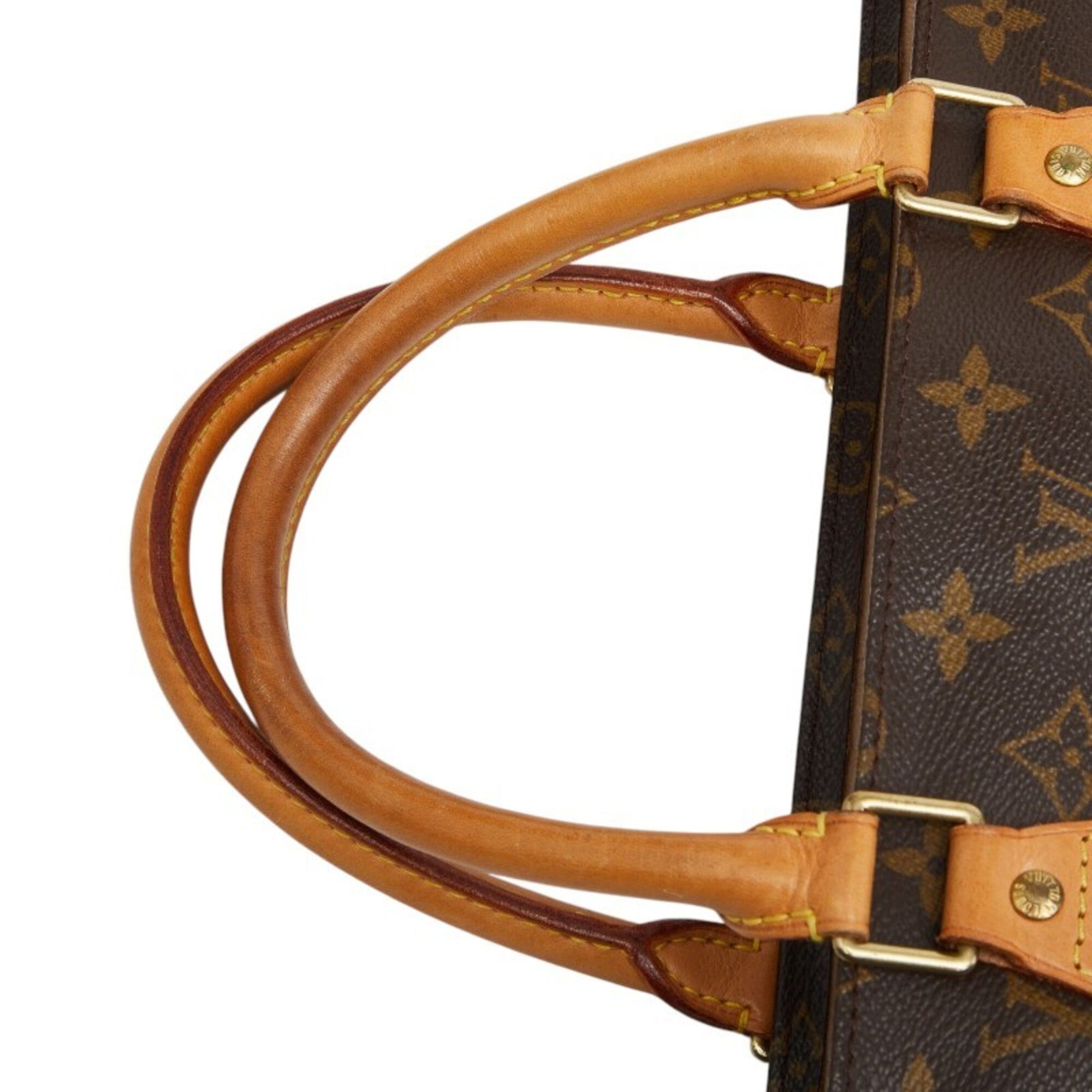 Louis Vuitton Brown Pvc Leather Handbag Tote Bag (Pre-Owned)