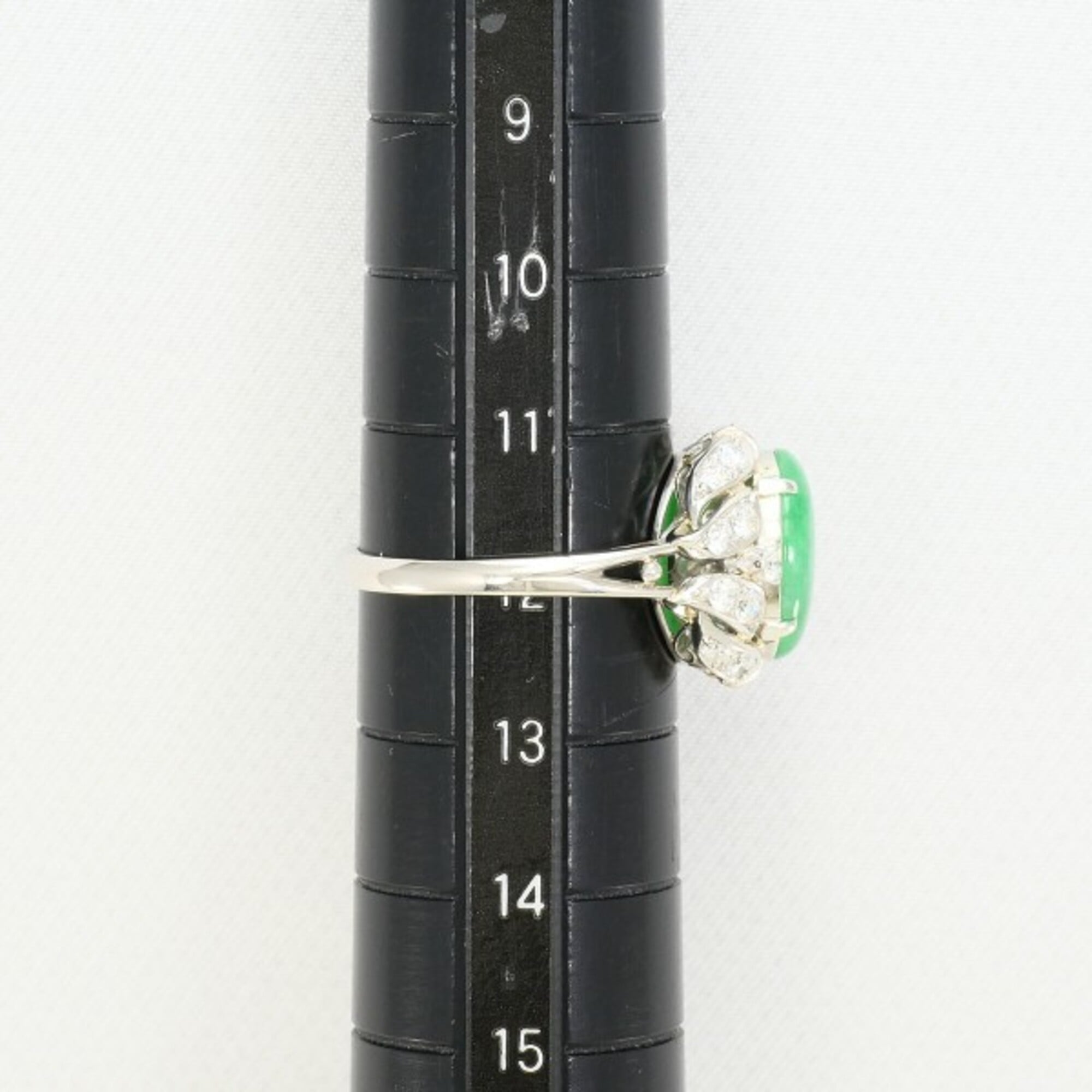 Unbranded Green Platinum Platinum Band Ring (Pre-Owned)