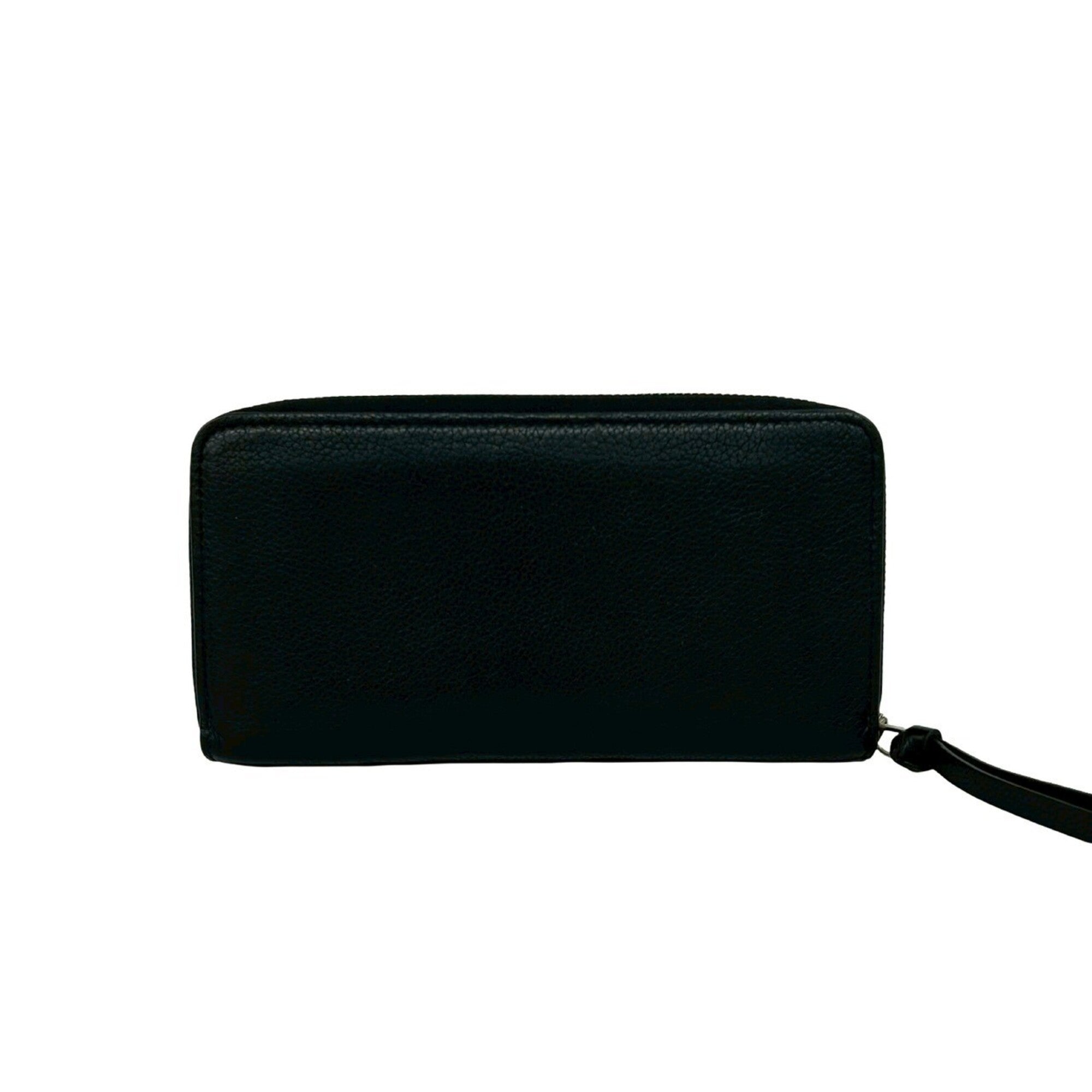 Louis Vuitton Black Leather Long Wallet (Bi-Fold) (Pre-Owned)