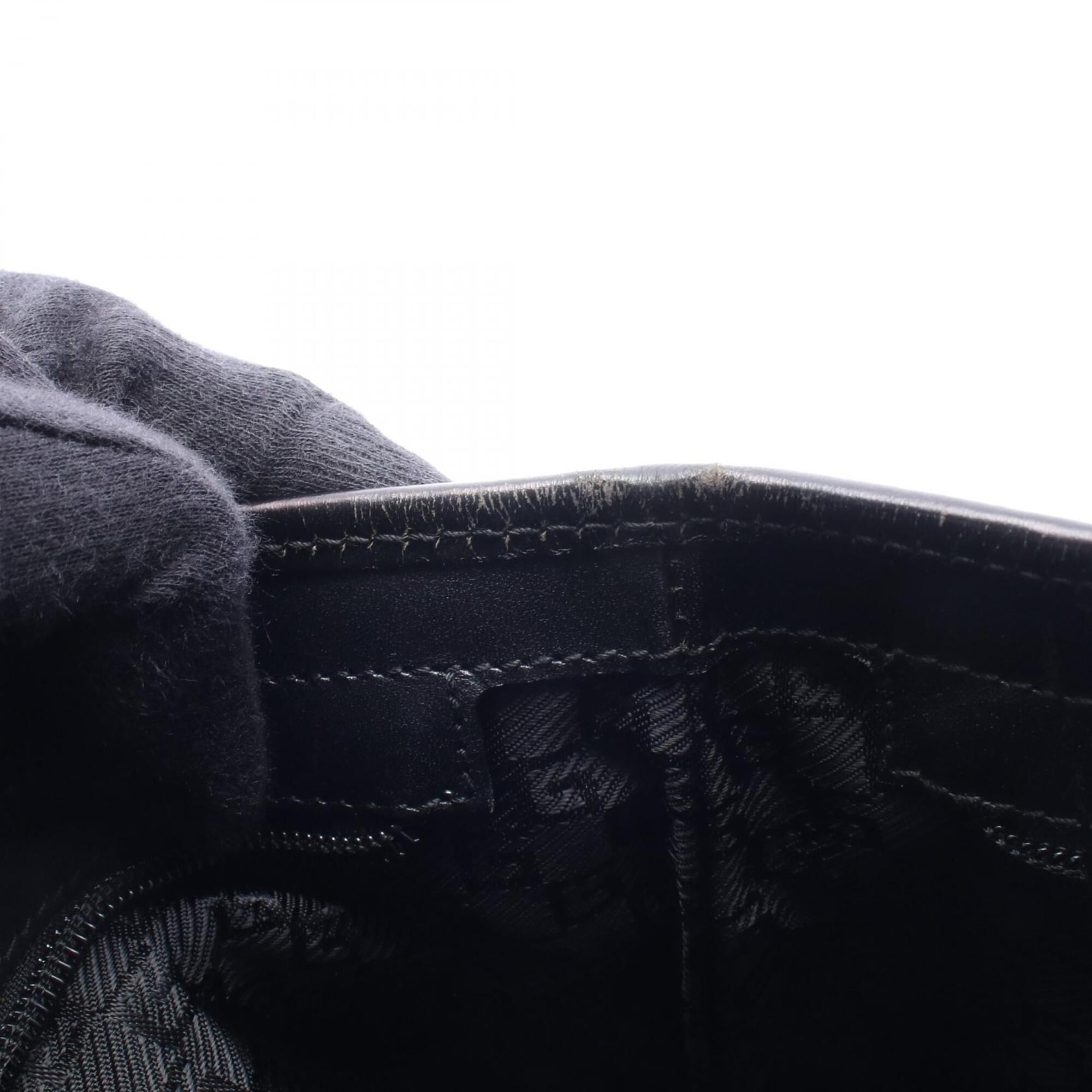 Gucci Black Canvas Leather Handbag Tote Bag (Pre-Owned)