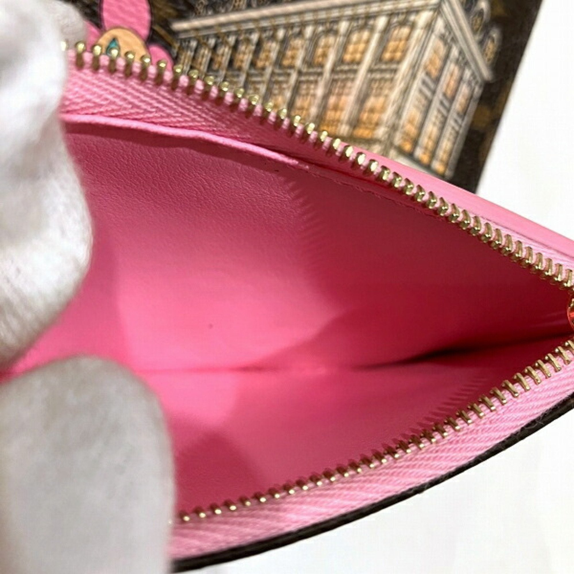 Louis Vuitton Monogram Brown Galle Monogram Pink Monogram Coin Purse/Coin Case