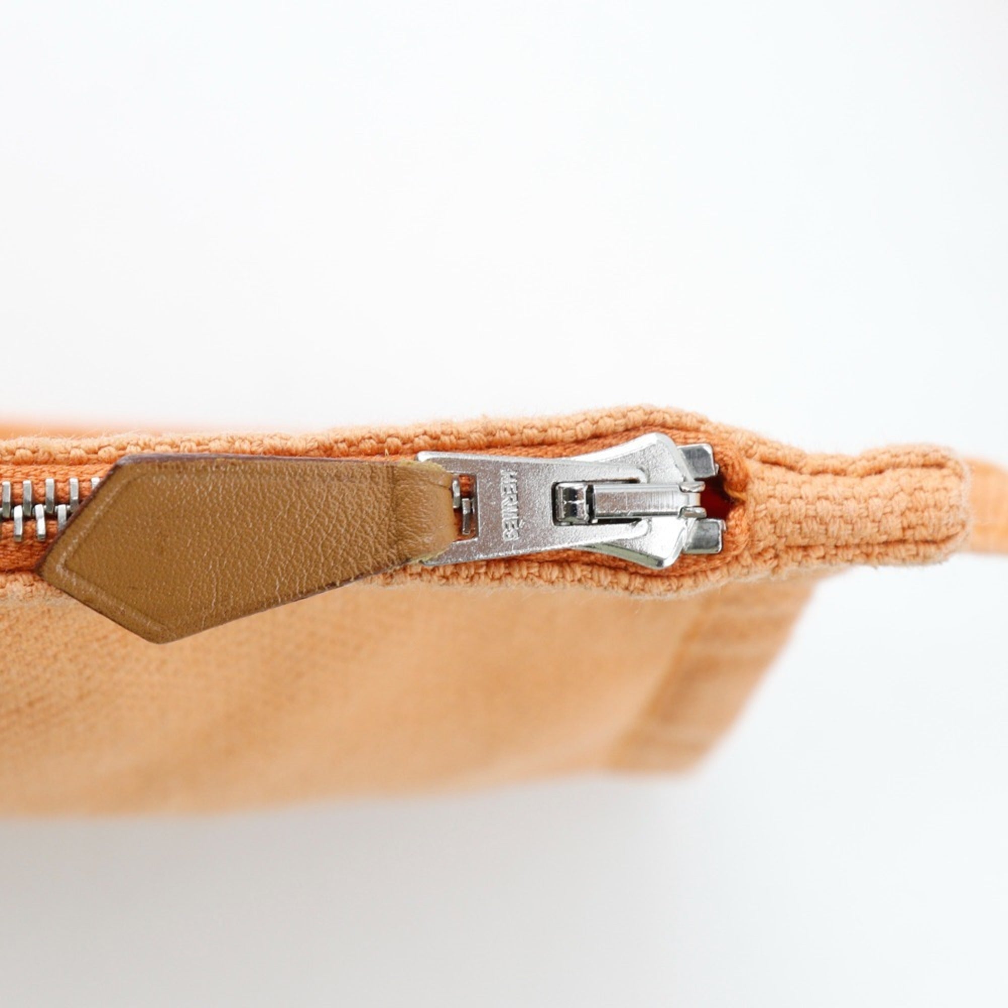 Hermes Orange Canvas Handbag (Pre-Owned)
