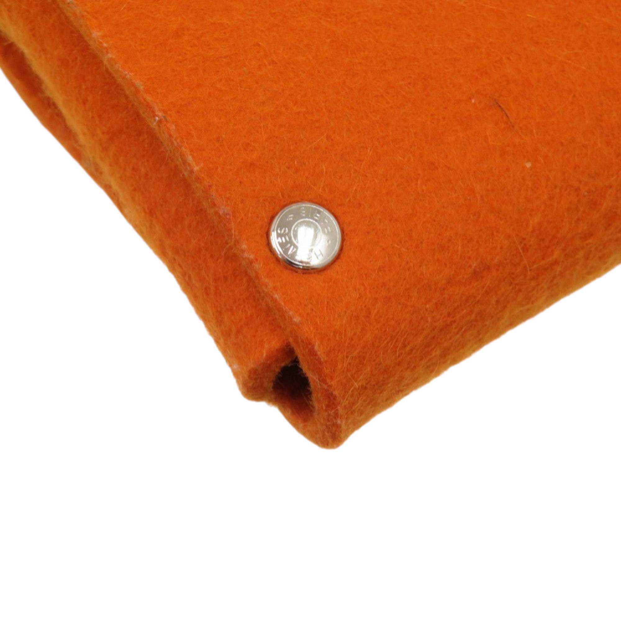Hermes Orange Felt Pouch (Pre-Owned)