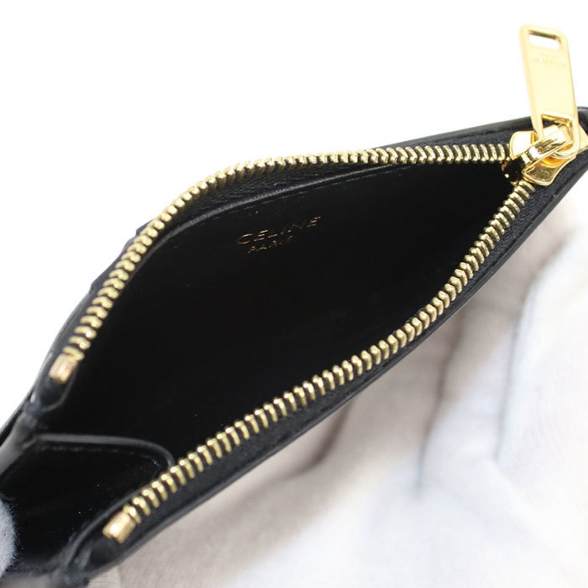 Celine Black Leather Coin Purse/Coin Case (Pre-Owned)