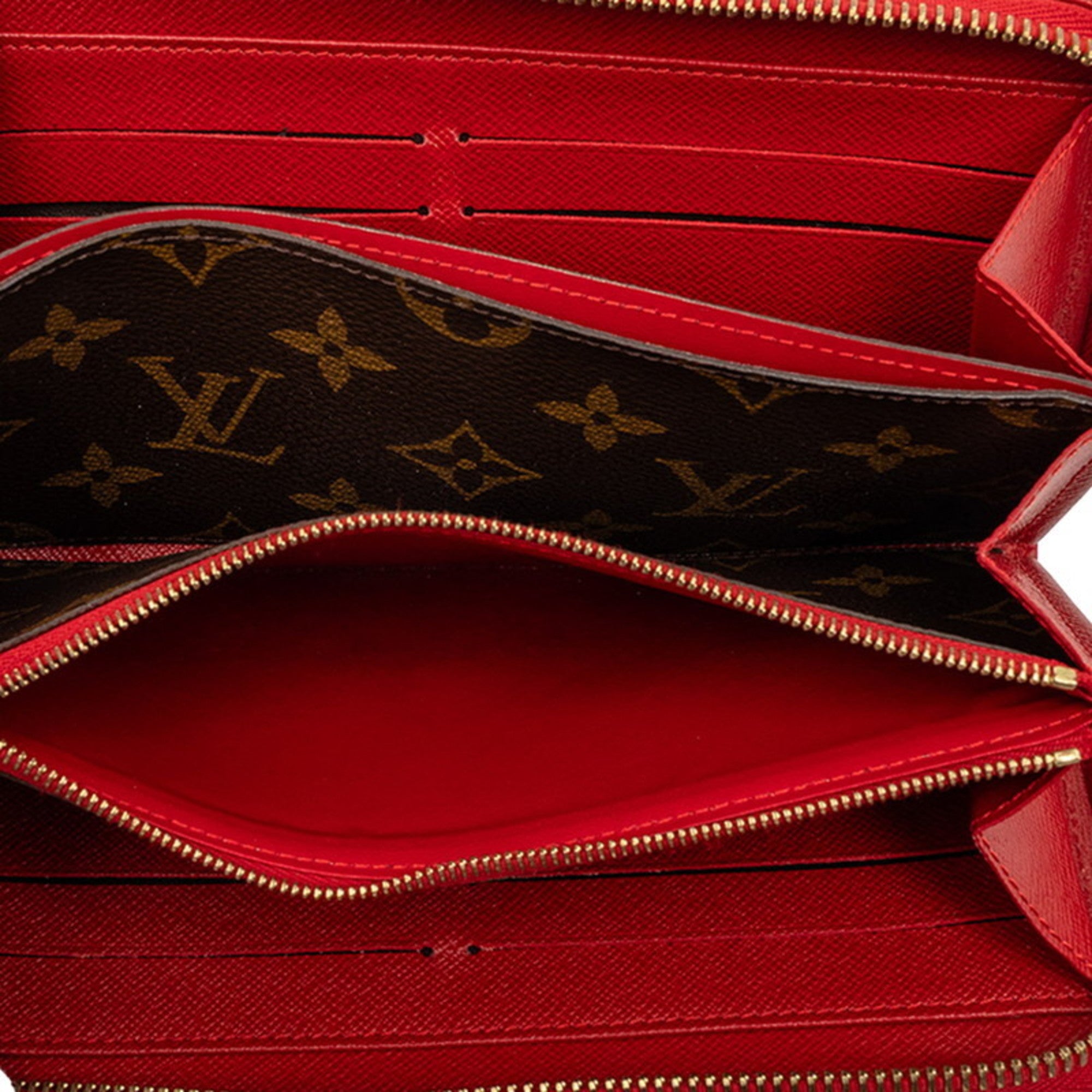 Louis Vuitton Monogram Brown Cerise Pvc Leather Long Wallet (Bi-Fold) (Pre-Owned)