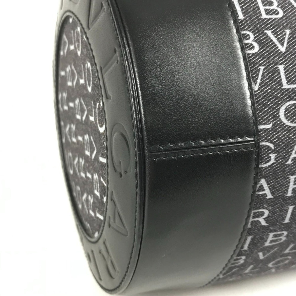 Bvlgari Black Canvas Leather Pochette Shoulder Bag (Pre-Owned)