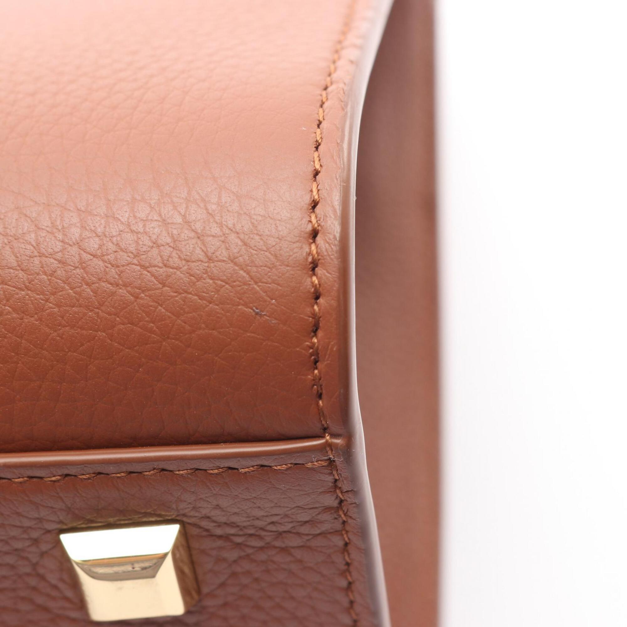 Salvatore Ferragamo Brown Leather Handbag (Pre-Owned)