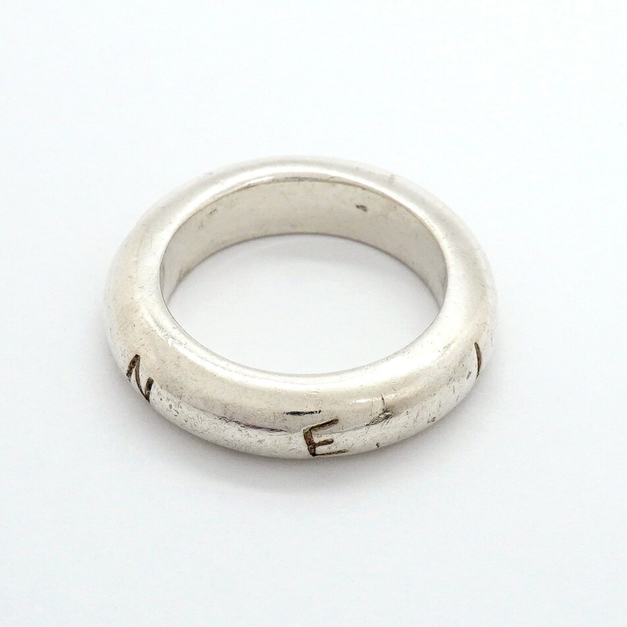 Chanel Silver 925 Band Ring (Pre-Owned)