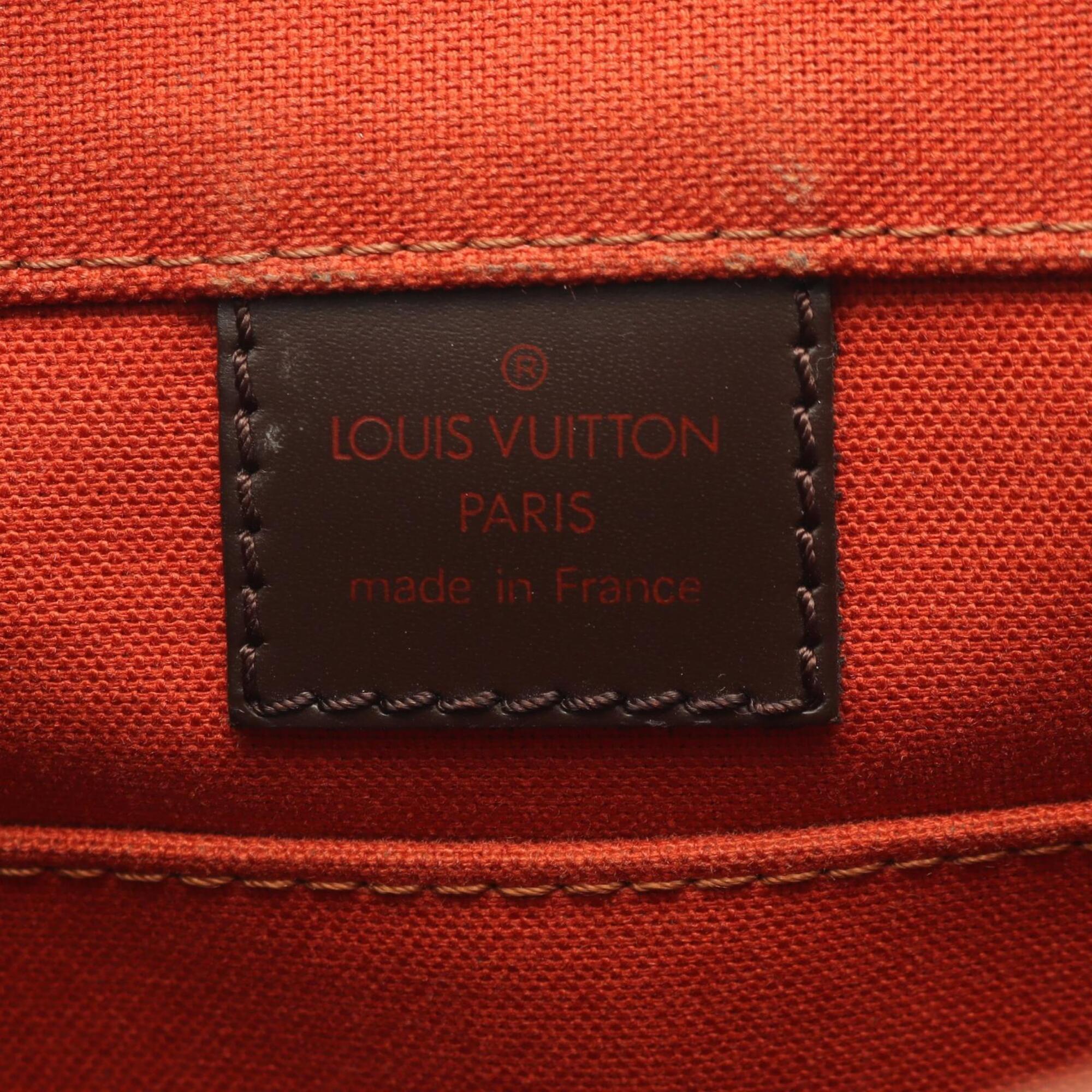 Louis Vuitton Brown Coated Canvas Leather Handbag Shoulder Bag (Pre-Owned)